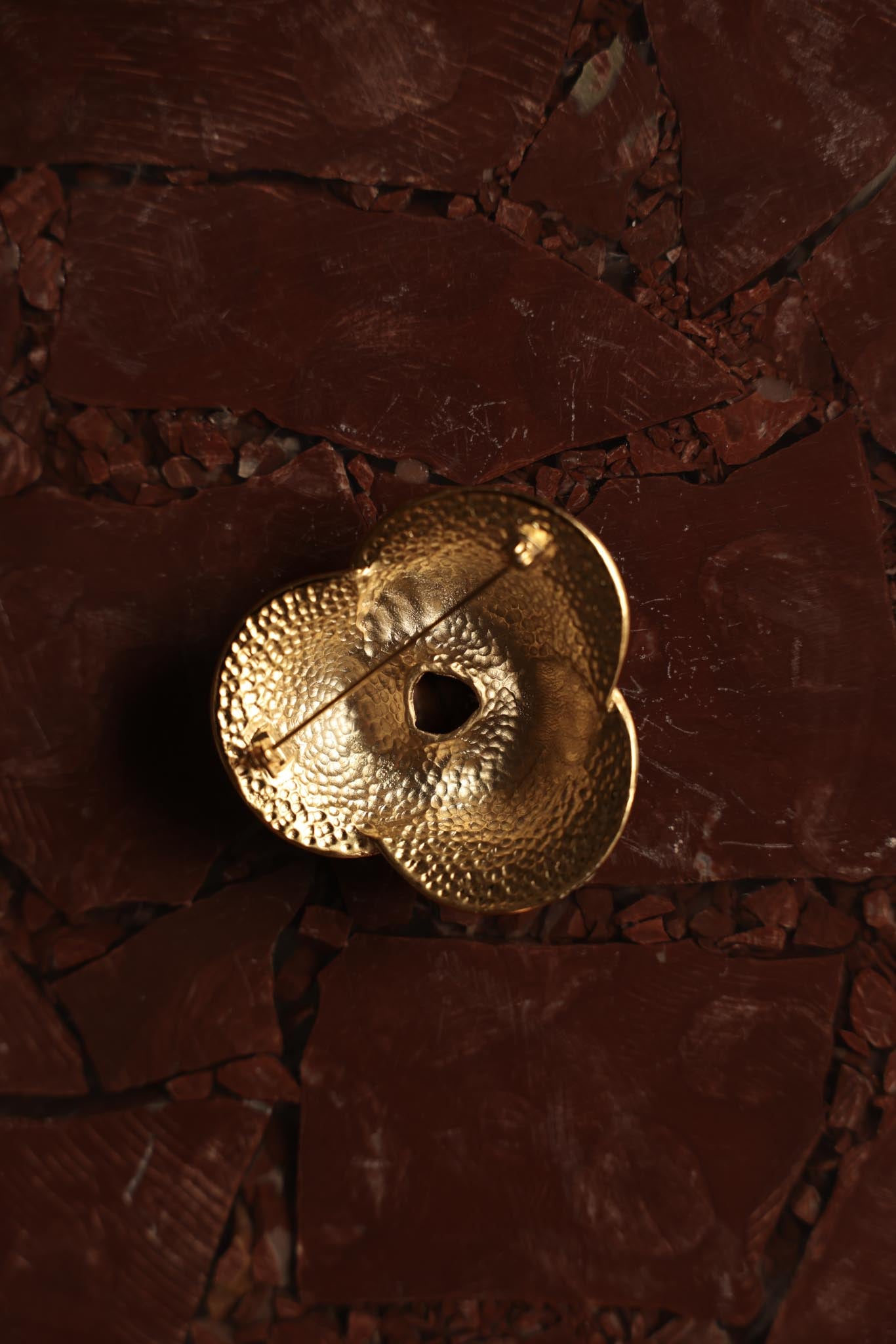 Brushed Gold Bloom Brooch|Vintage Baazaar 