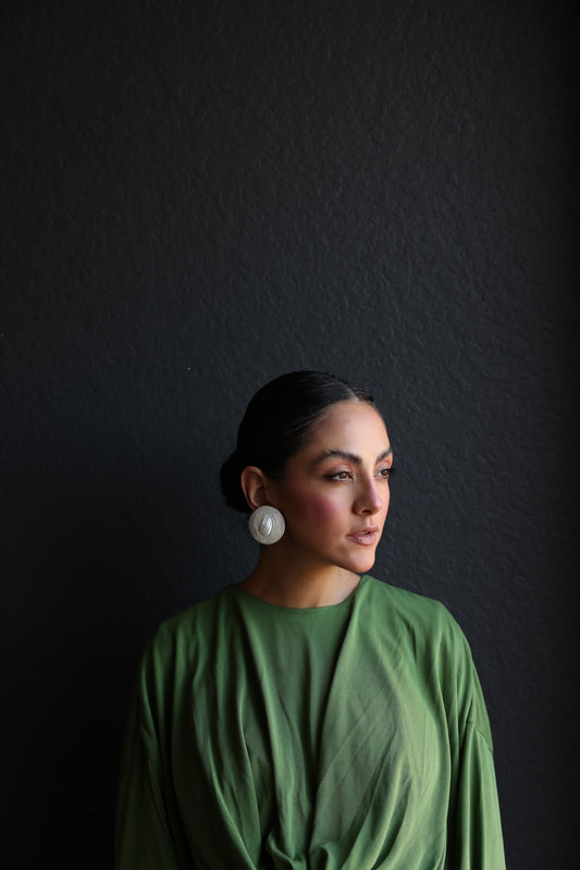 Silver-Tone Pearl Clip-On Earrings