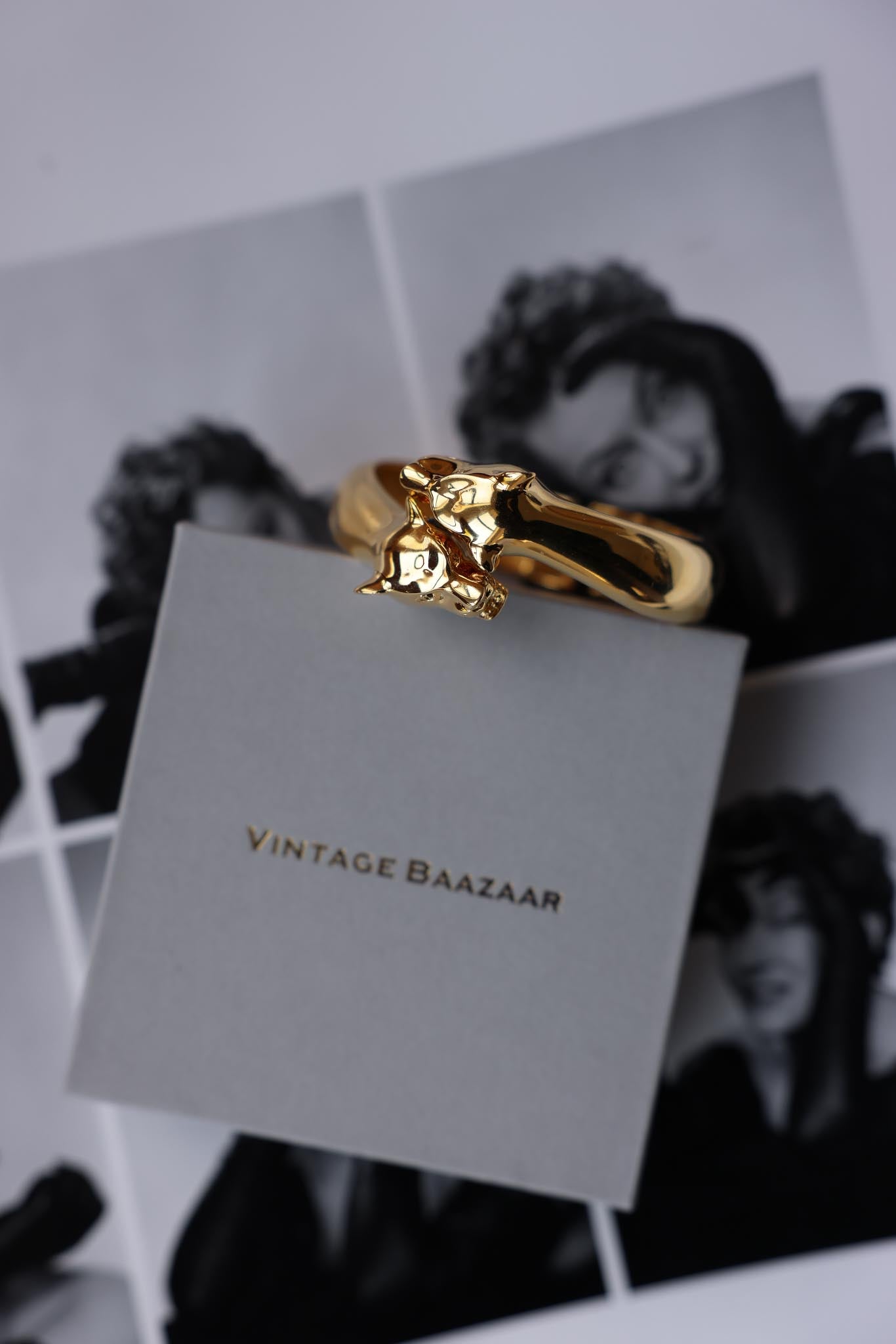 Panther Gold Toned Bracelet|Vintage Baazaar 