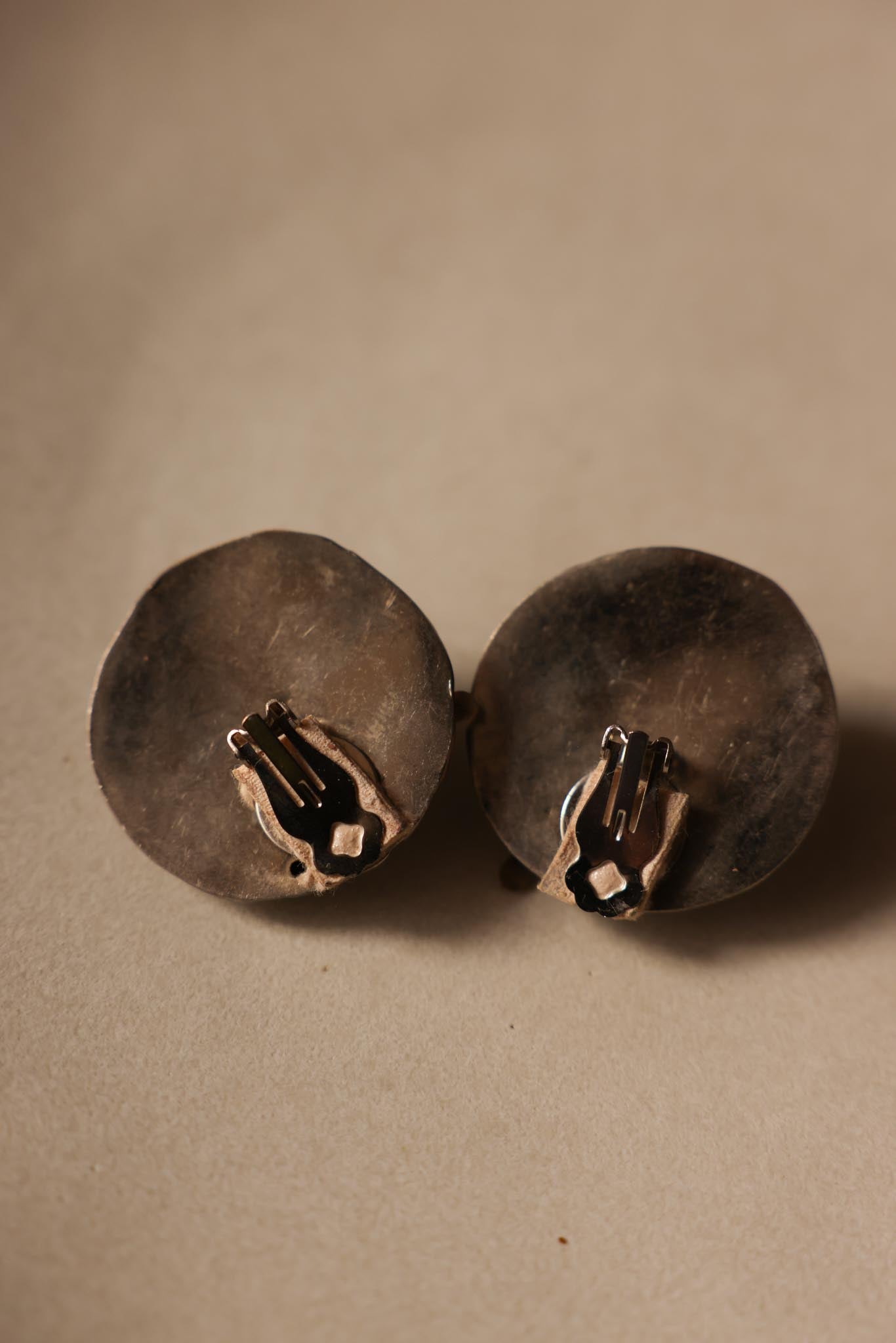 Silver-Tone Dome Clip-On Earrings with Crystal Accents
