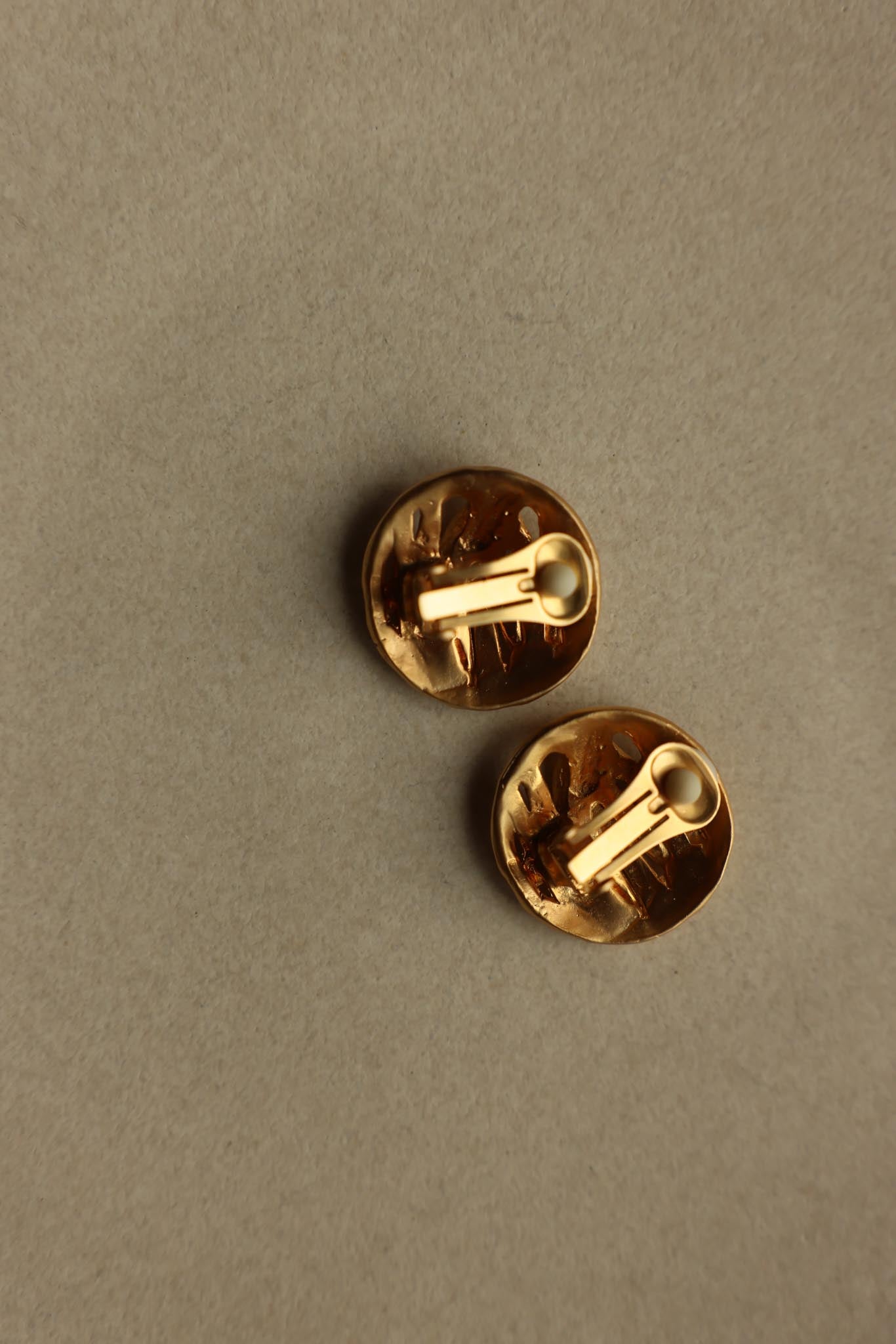 Gold Filled Matte Gold Clip-On Earrings