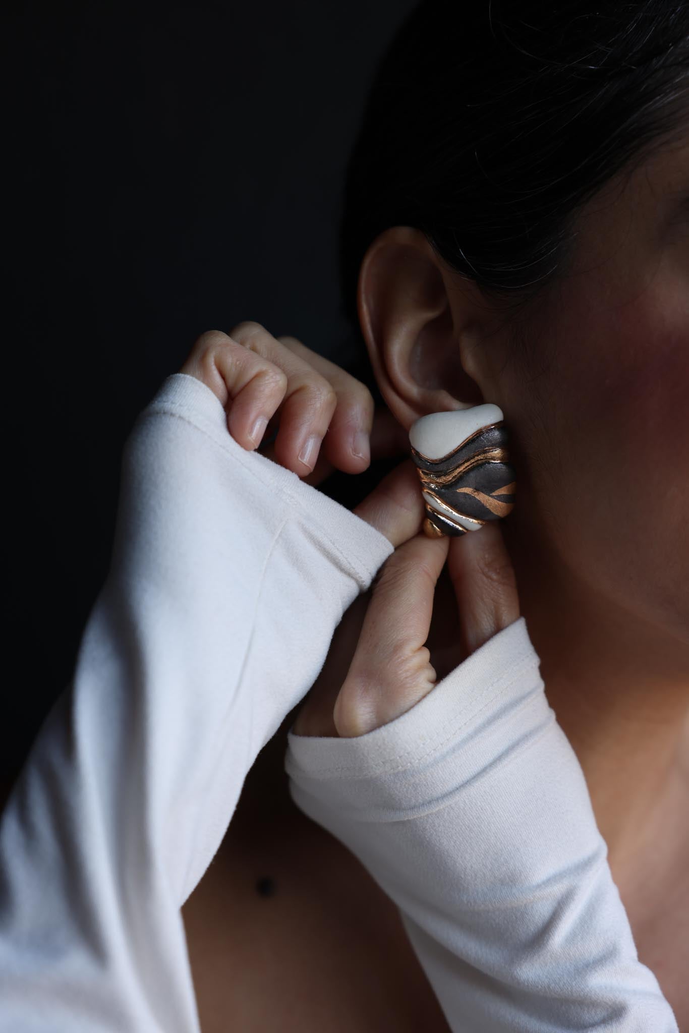Wave Pierced Earrings|Vintage Baazaar 
