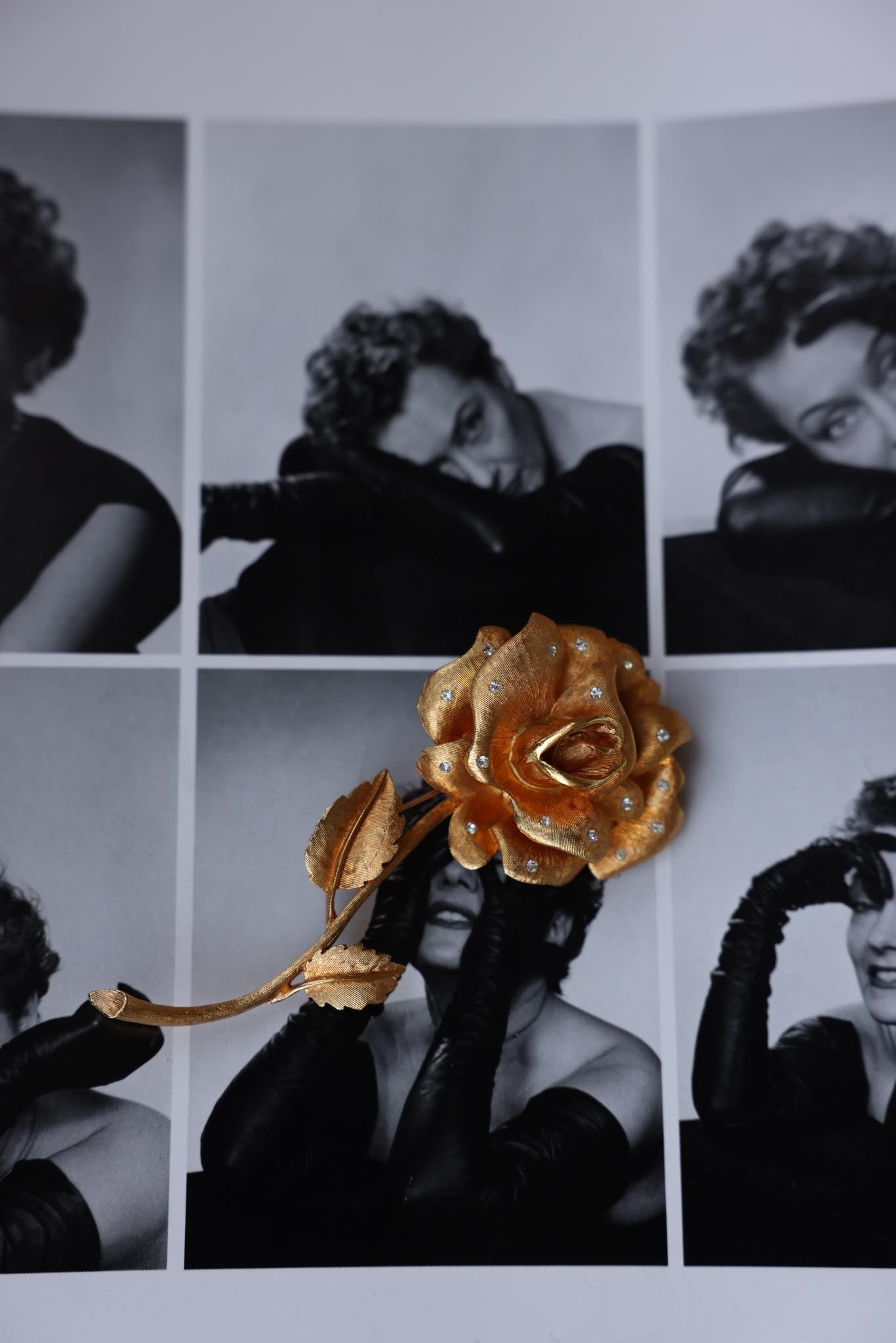 Gold Rose Brooch|Vintage Baazaar 