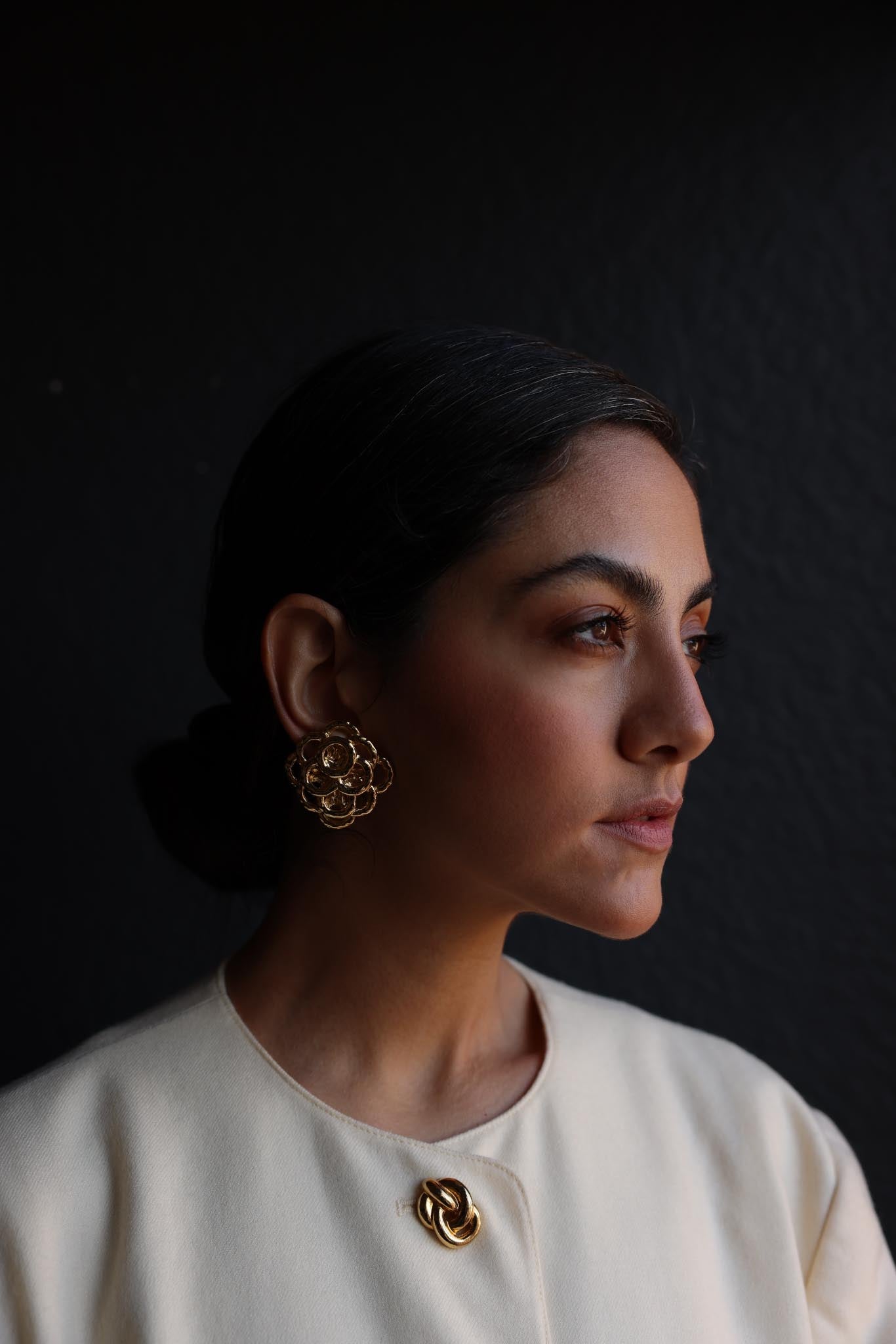 Golden Bloom Earrings|Vintage Baazaar 
