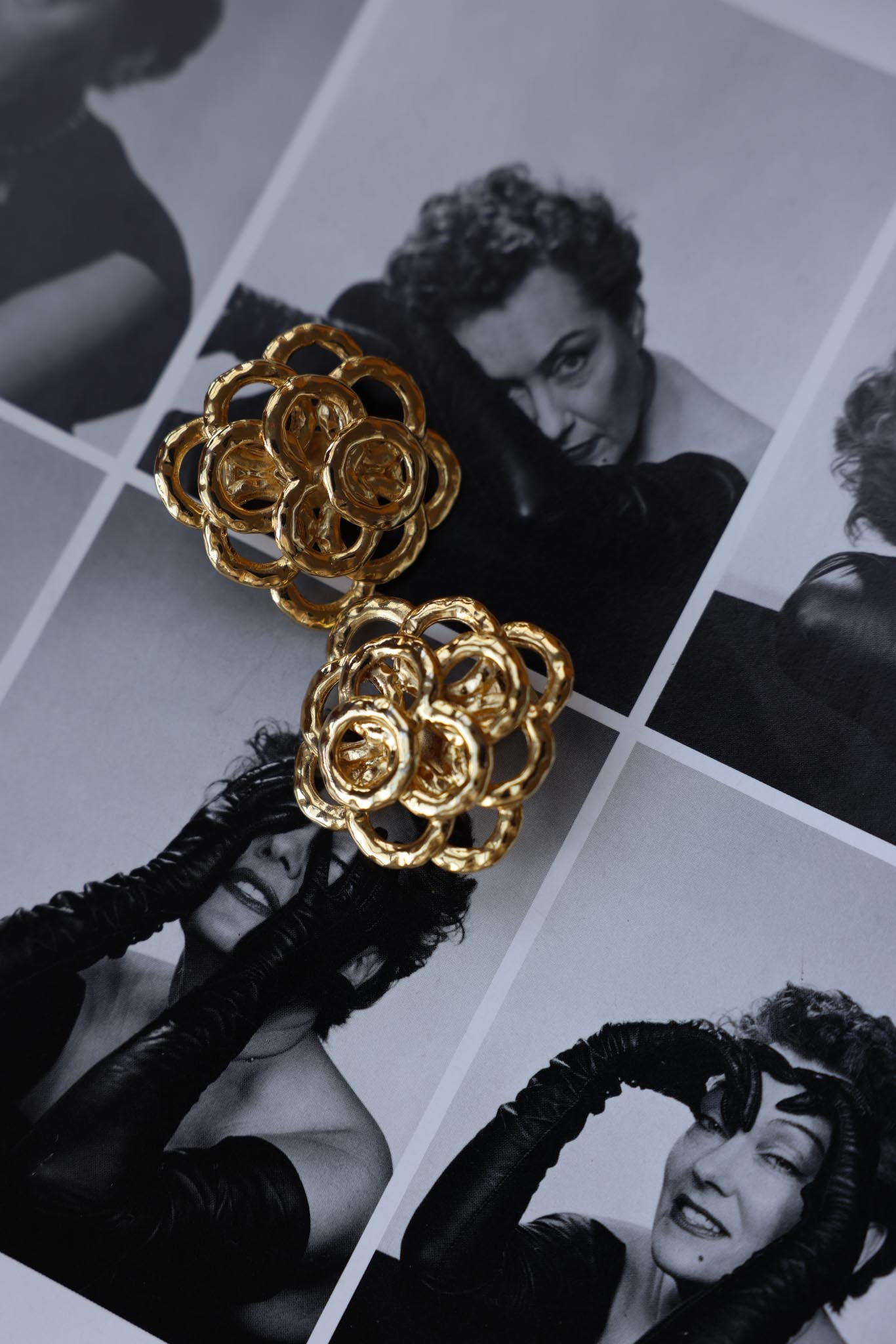 Golden Bloom Earrings|Vintage Baazaar 