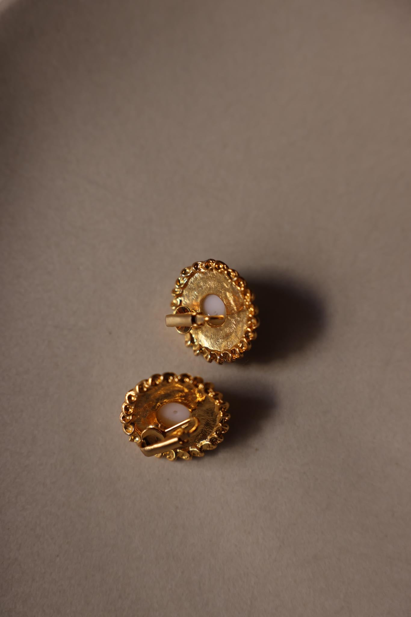Gold-Tone Faux Pearl Clip-On Earrings