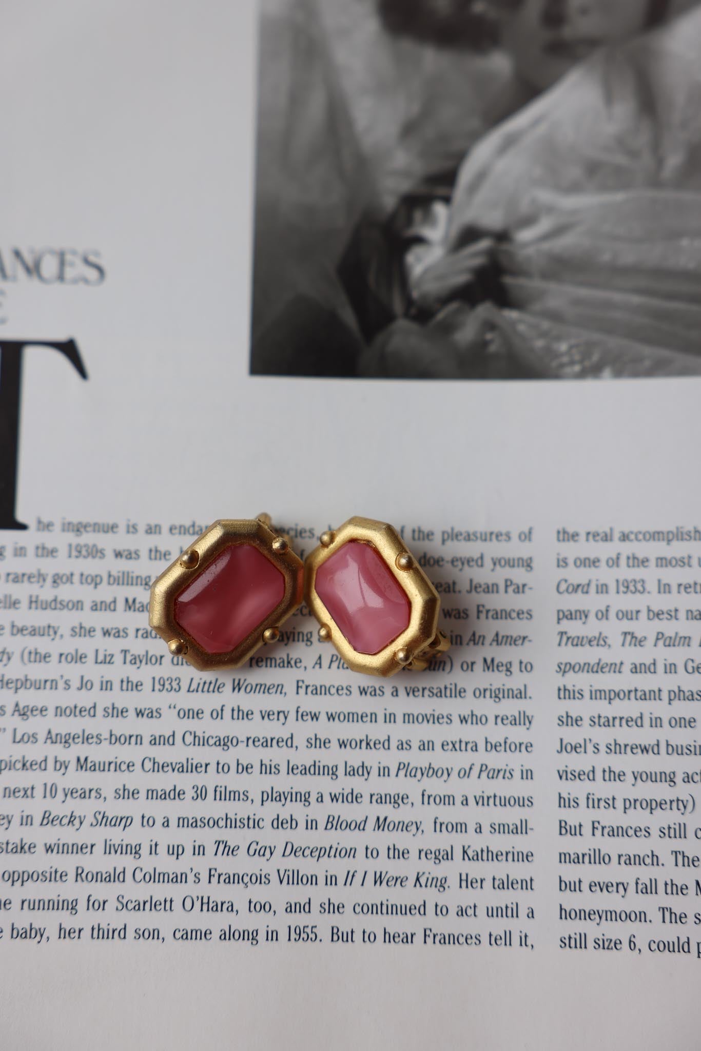 Pink Opulence Earrings|Vintage Baazaar 