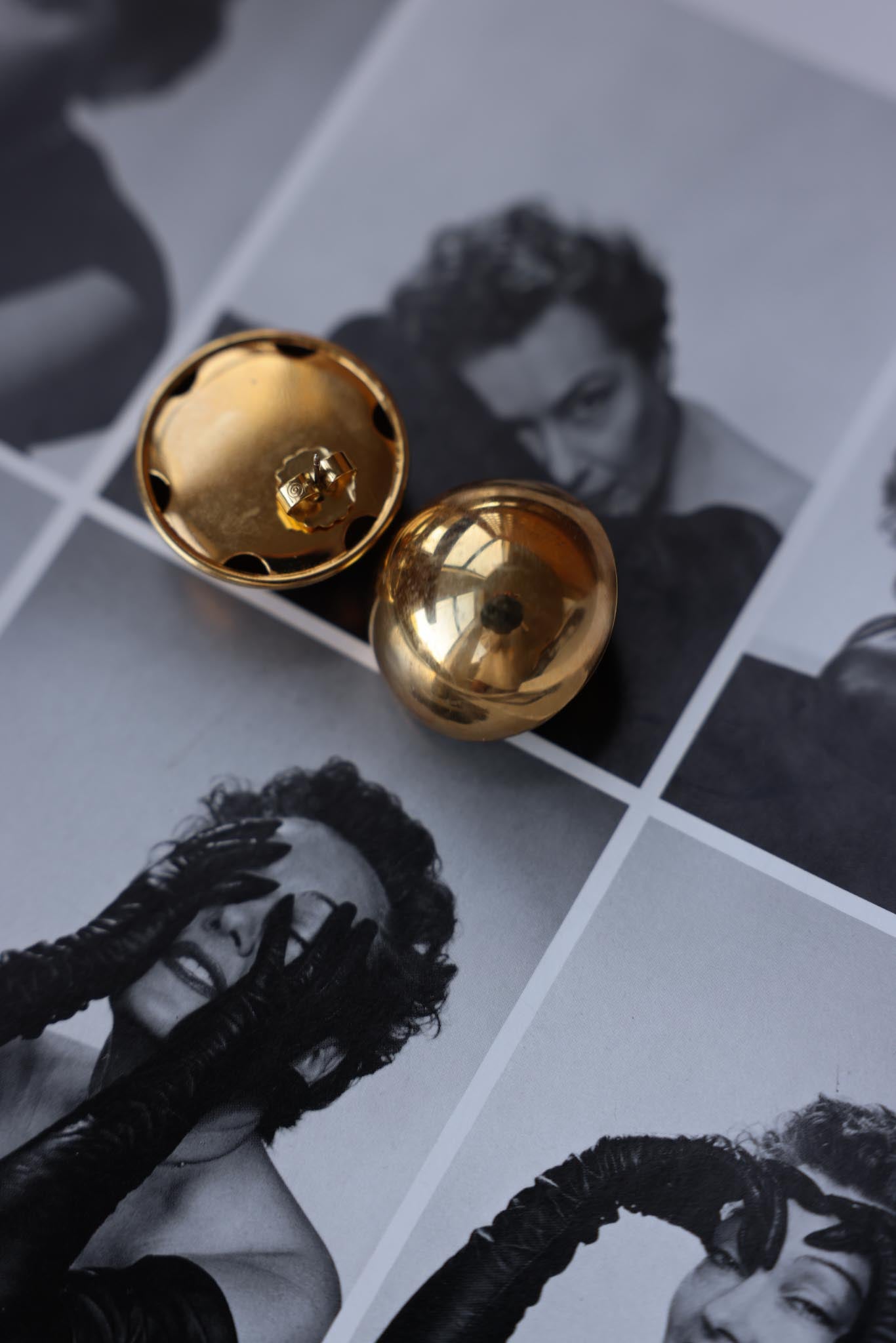 Golden Globe Stud Earrings|Vintage Baazaar 