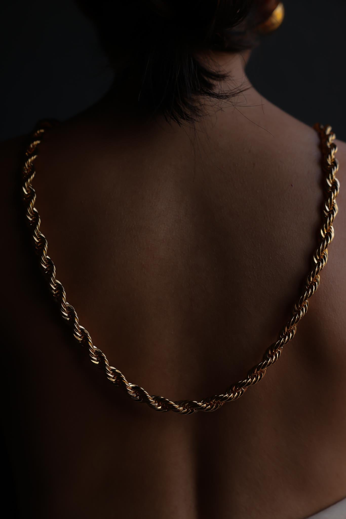 Napier Gold Plated Rope Chain Necklace|Vintage Baazaar 