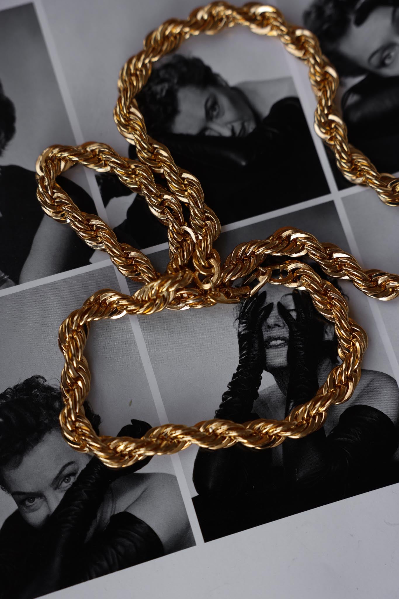 Napier Gold Plated Rope Chain Necklace|Vintage Baazaar 
