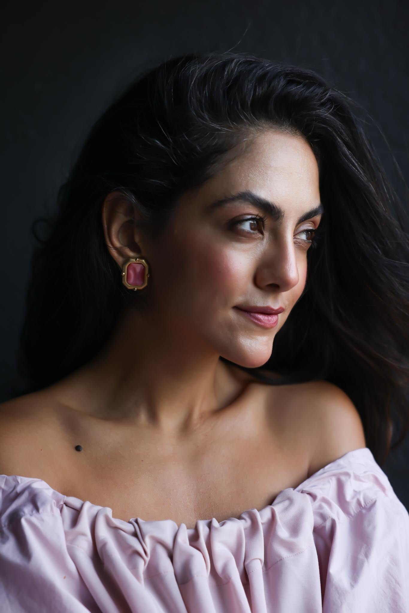 Pink Opulence Earrings|Vintage Baazaar 