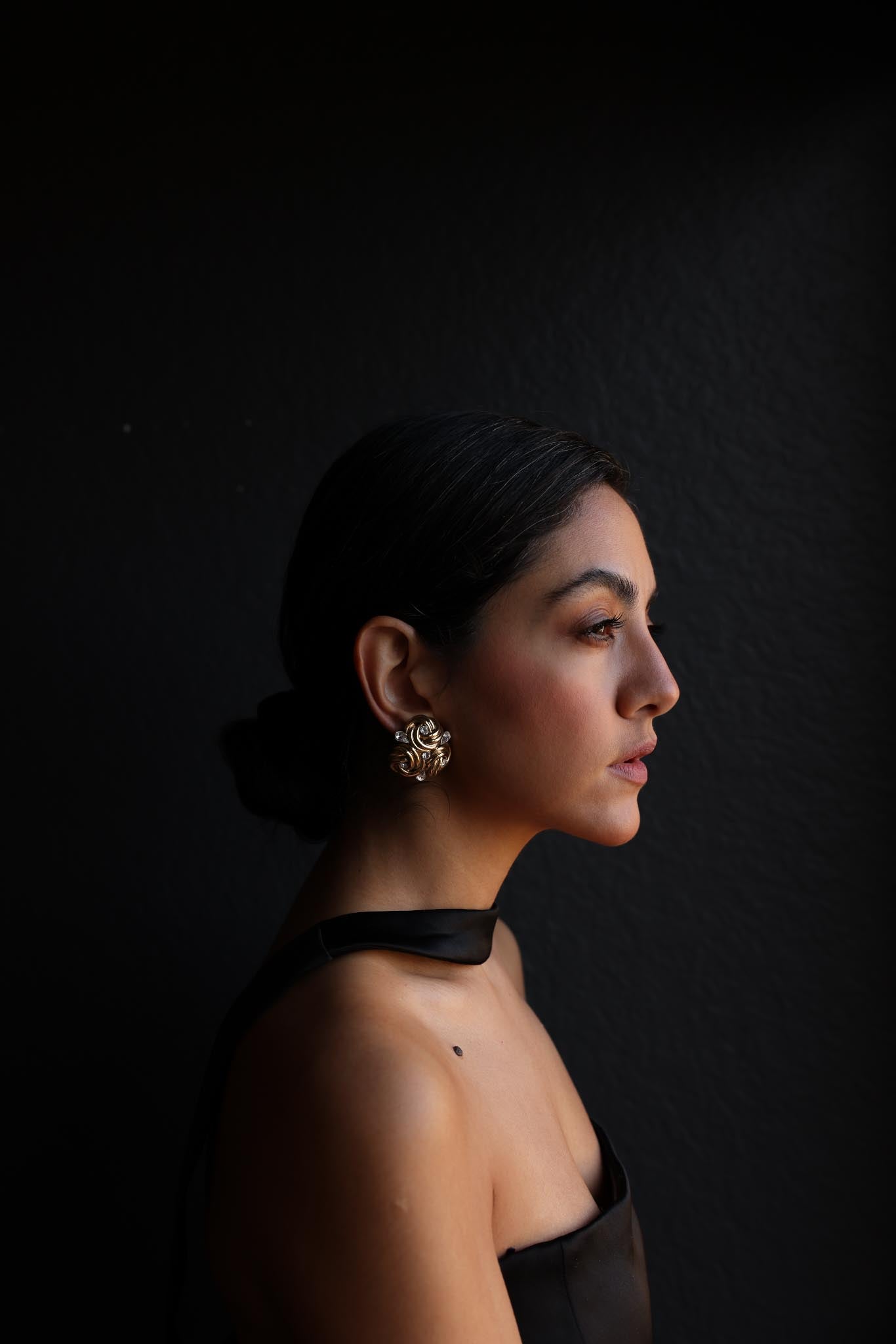 Golden Knot Rhinestone  Earrings|Vintage Baazaar 