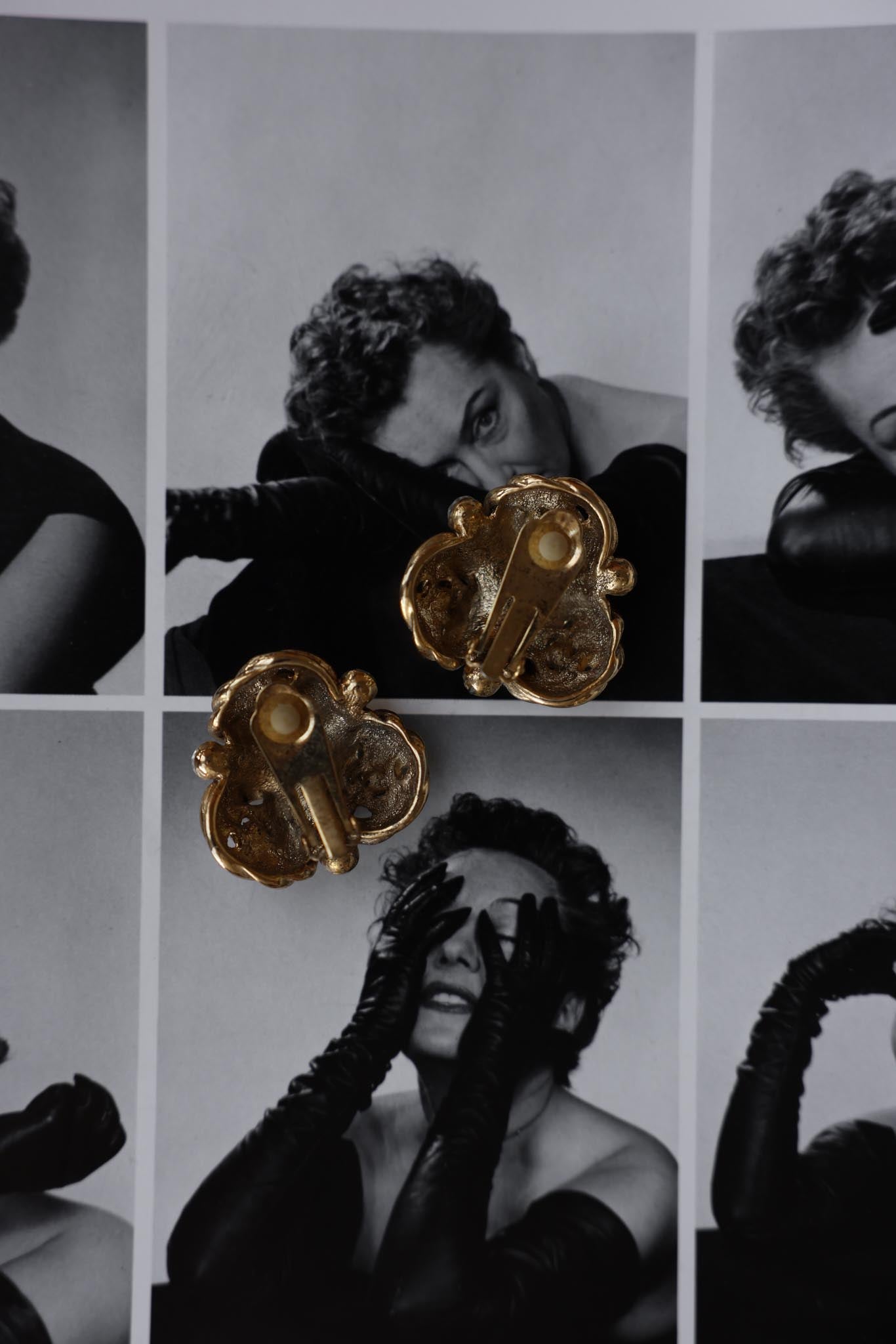 Golden Knot Rhinestone  Earrings|Vintage Baazaar 