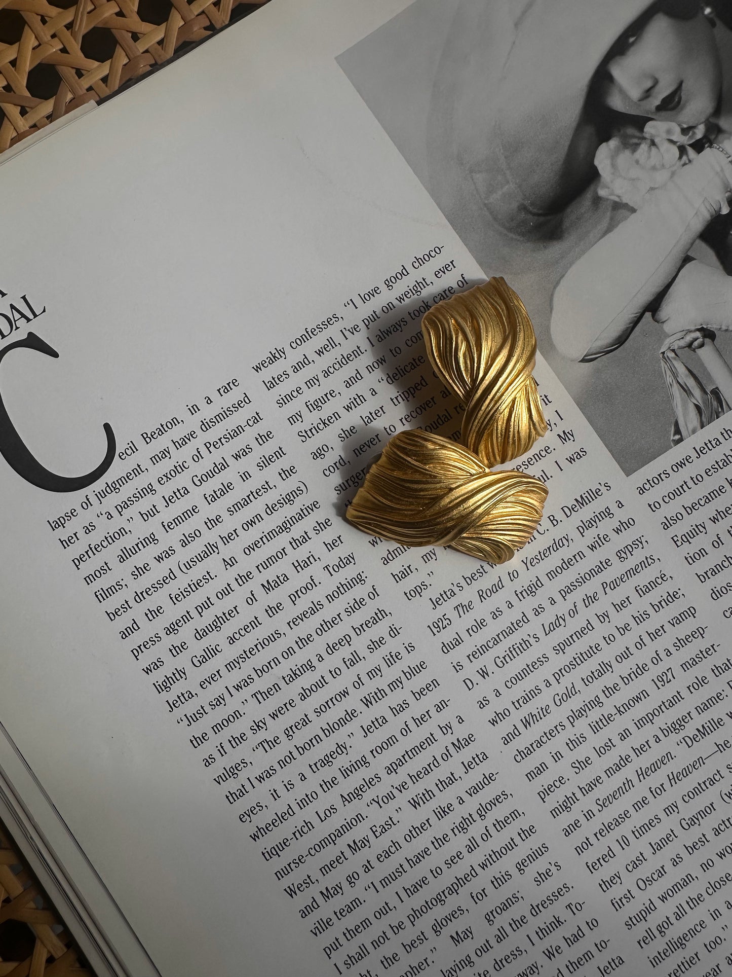 Matte Gold Runway Anne Klein  Earrings|Vintage Baazaar 