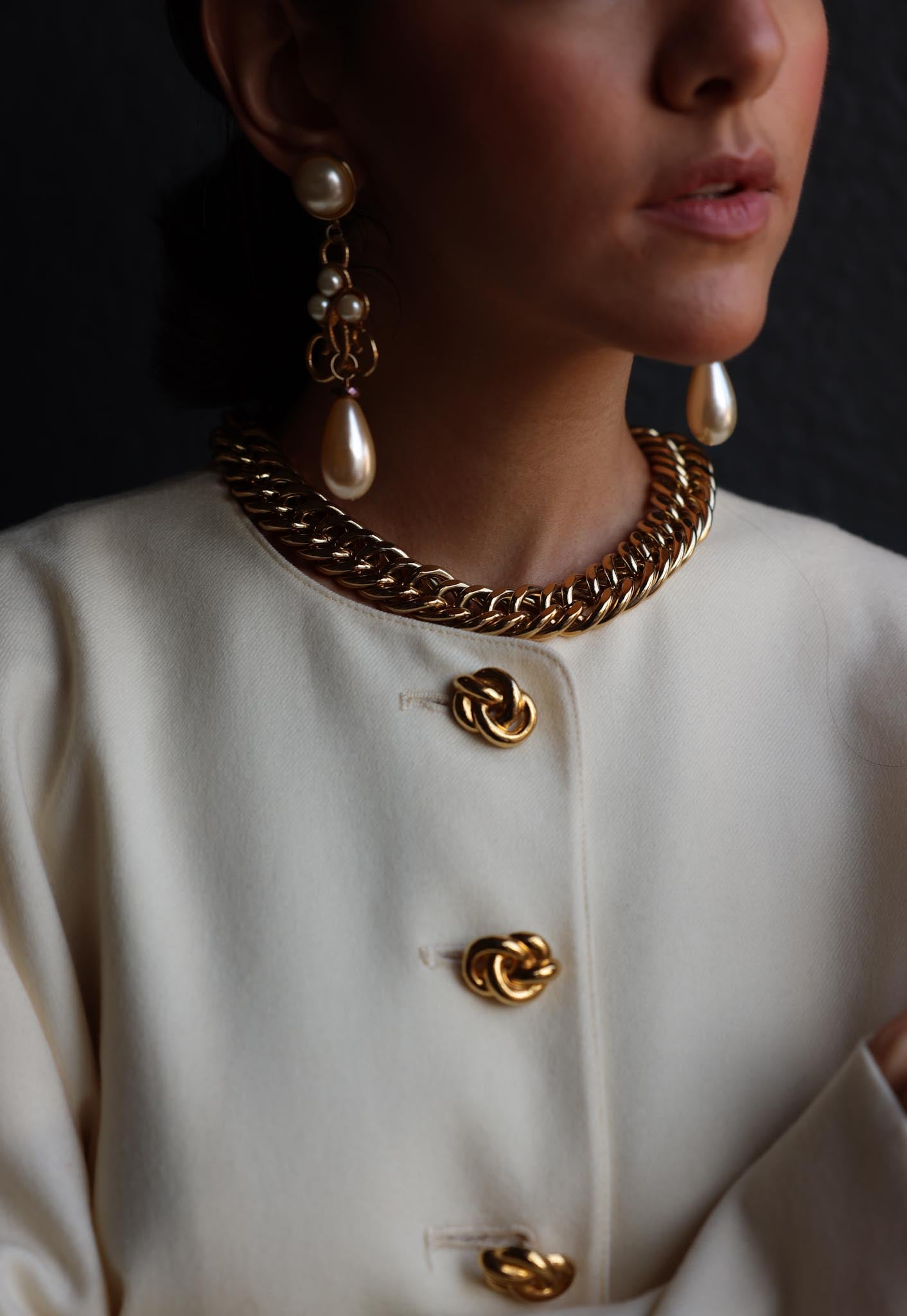 Pearl Drop Statement Earrings|Vintage Baazaar 