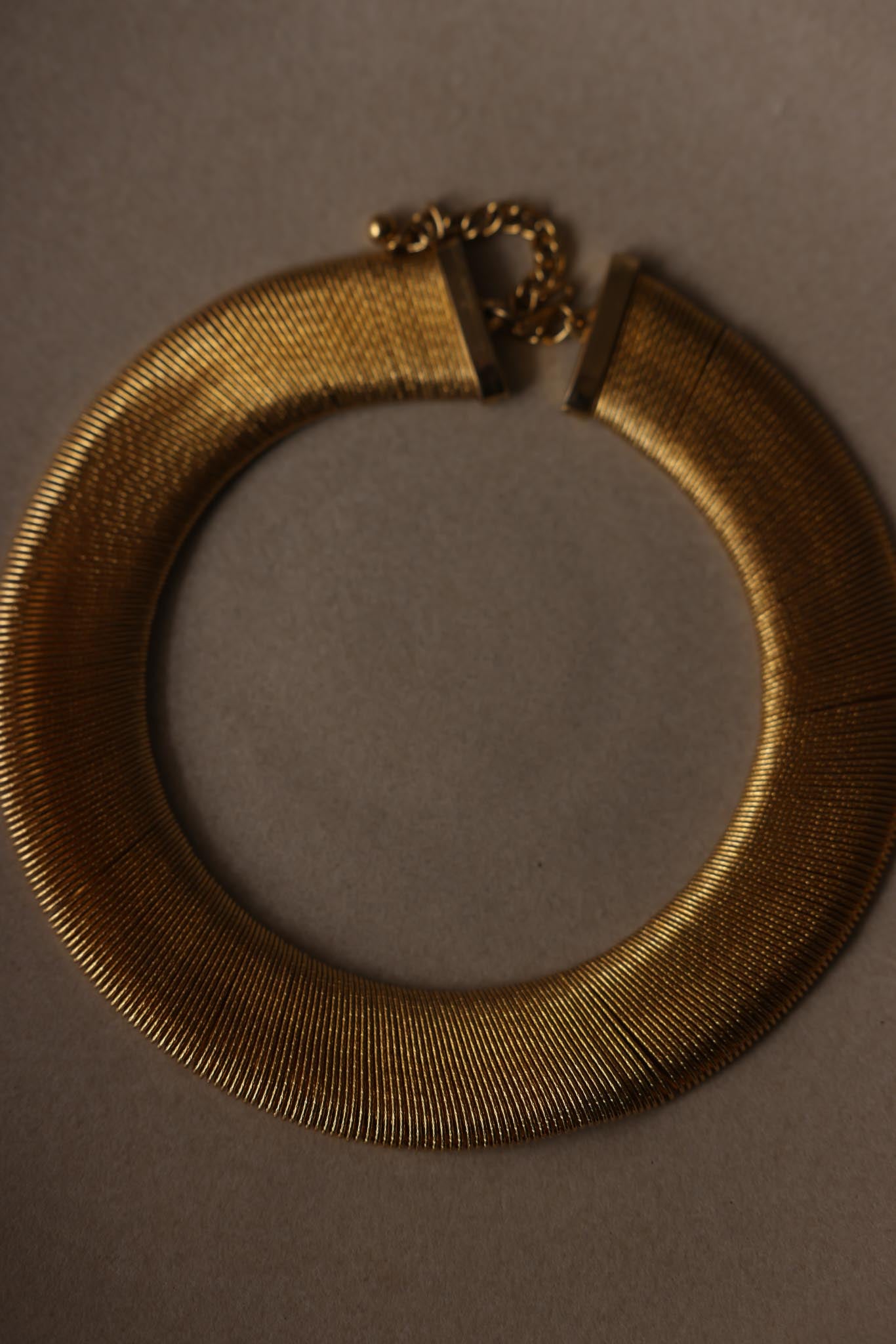 Gold Tone Collar Necklace