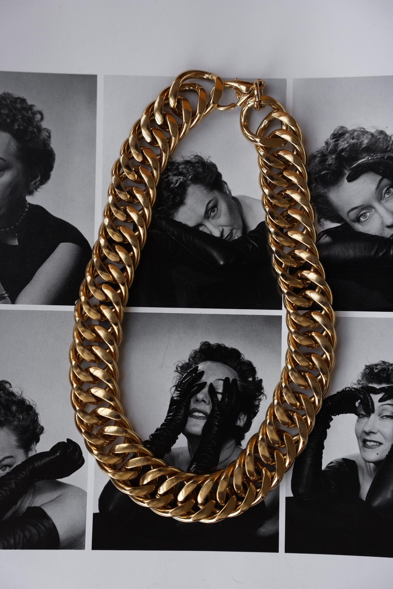Les Bernard Gold-Plated Chunky Chain Necklace|Vintage Baazaar 