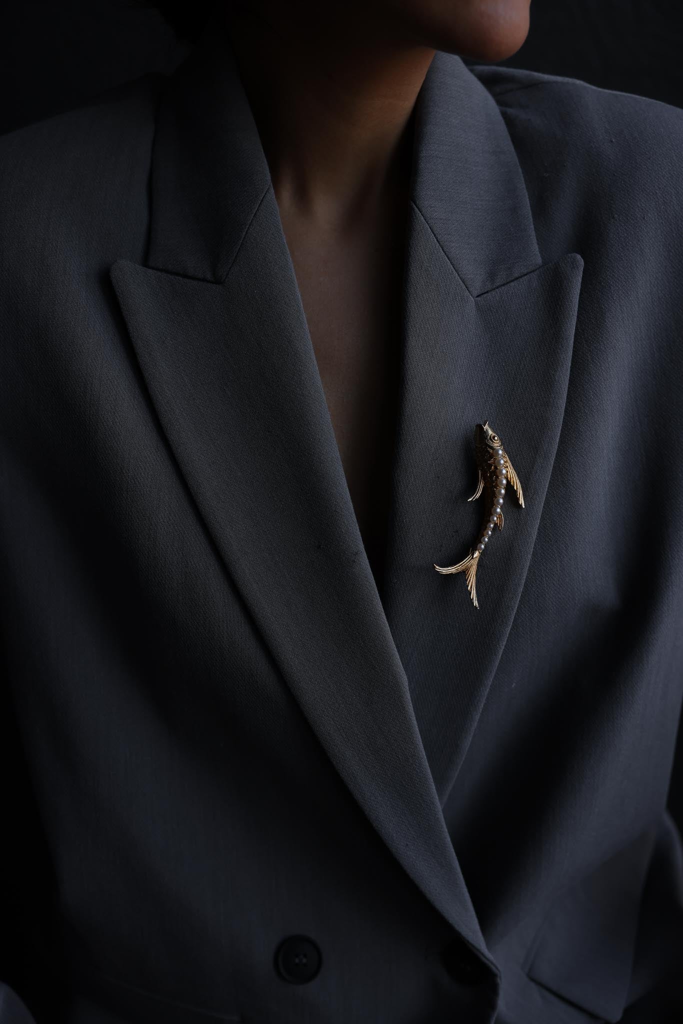Napier Gold-Plated Fish Brooch|Vintage Baazaar 