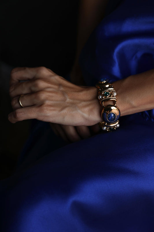 Joan Rivers Gold-Tone Bracelet with Blue and Green Accents