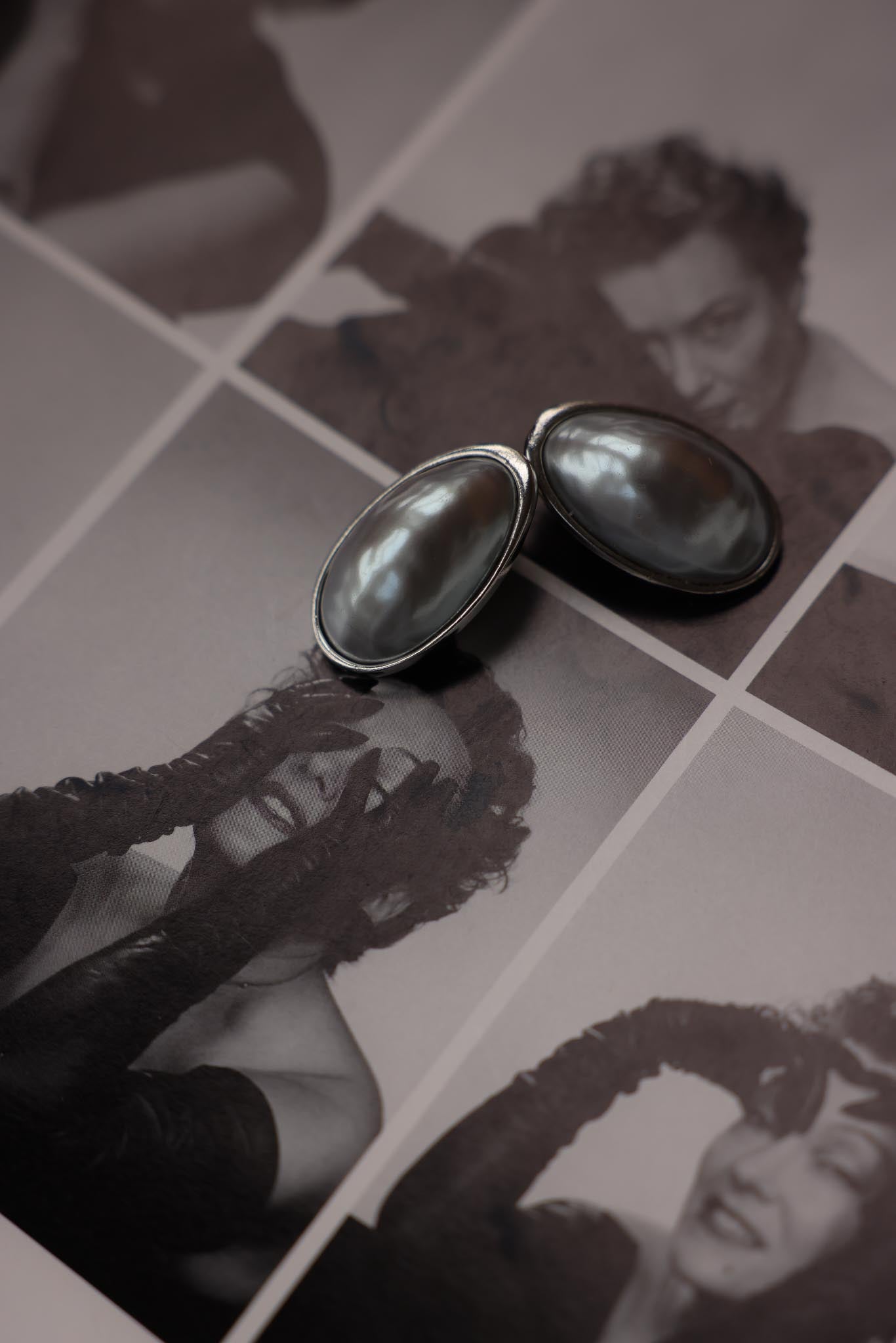 Les Bernard Silver-Tone Pearl Earrings|Vintage Baazaar 