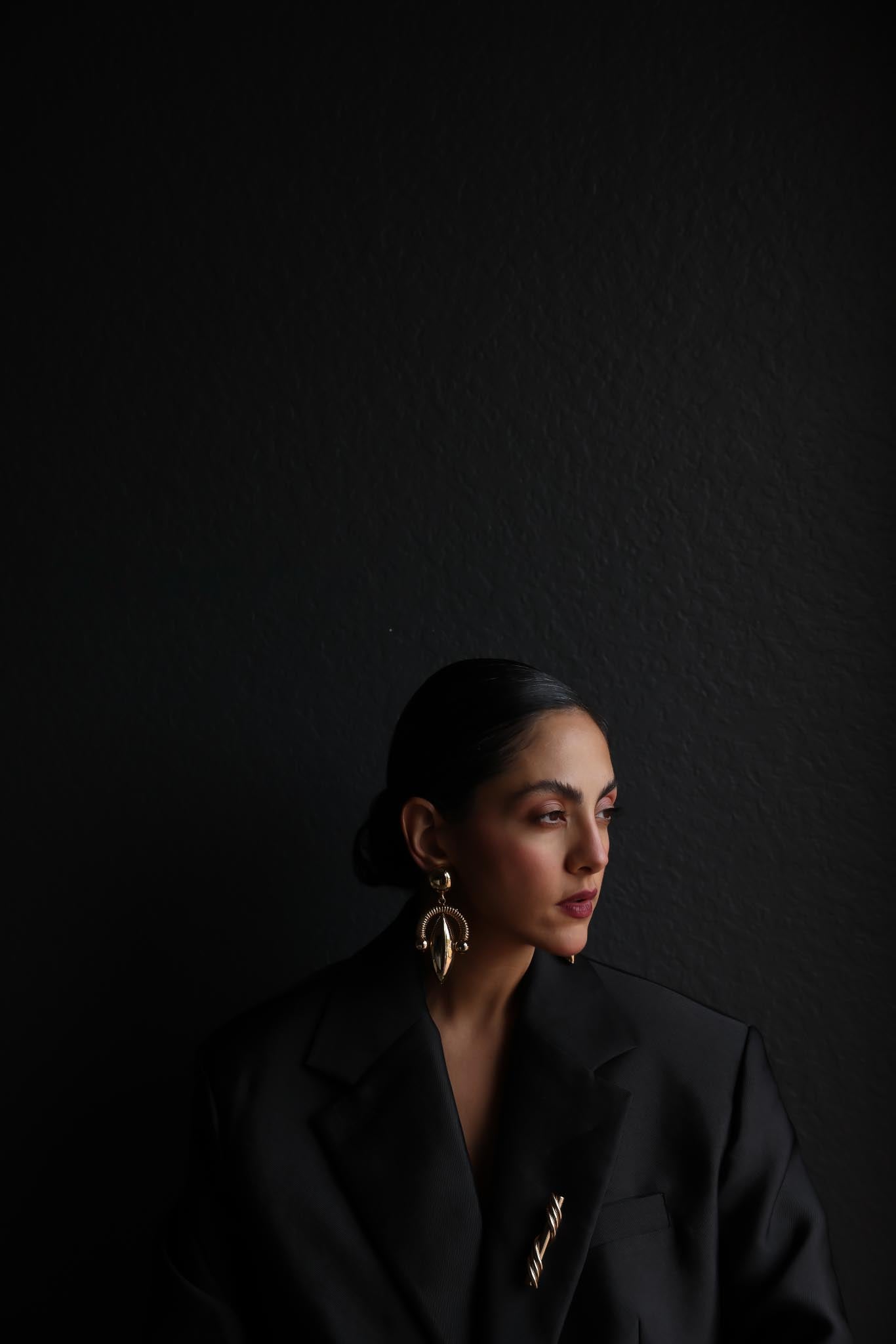 Gold-Tone Twisted Bar Brooch