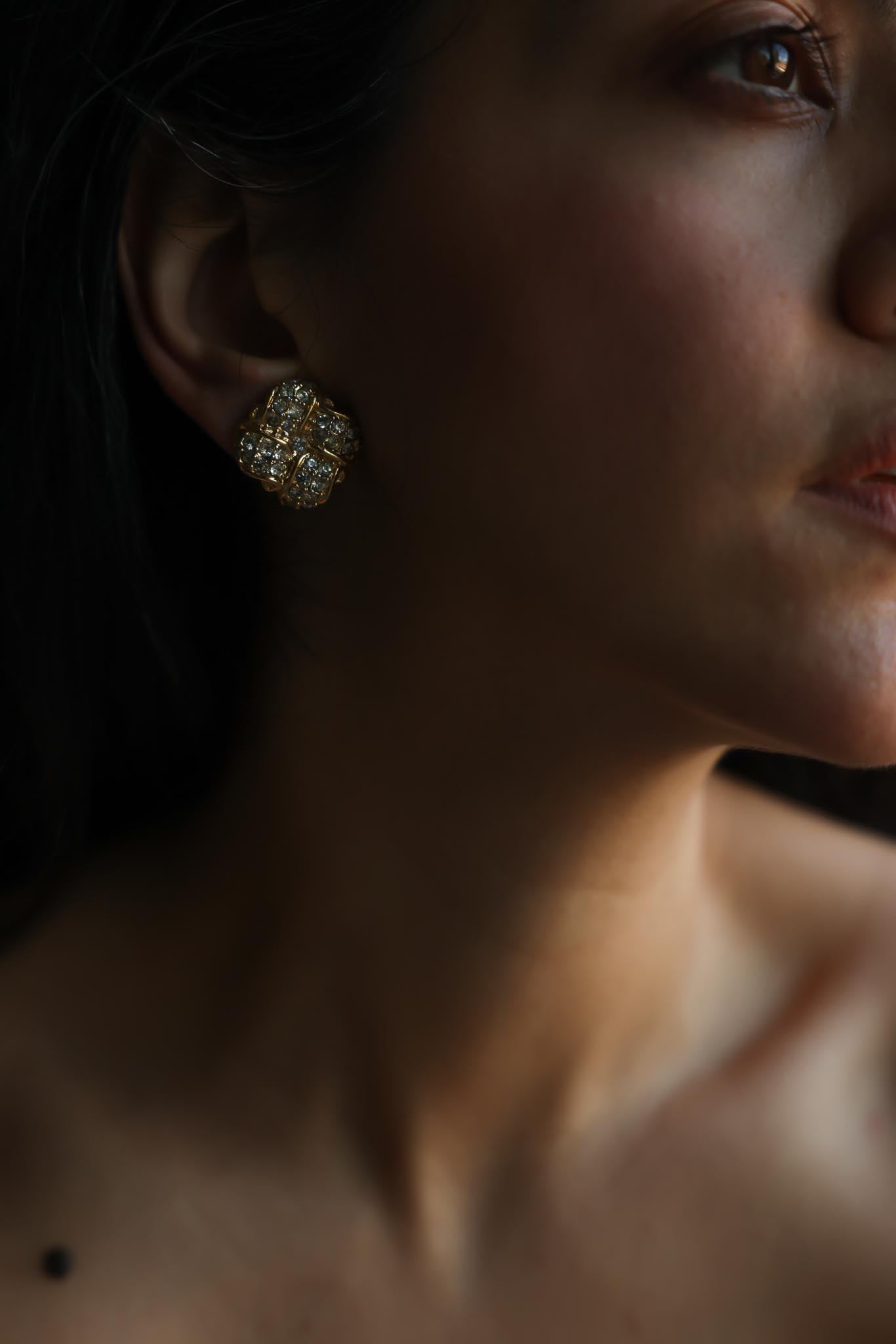 Rhinestone Clip-On Earrings