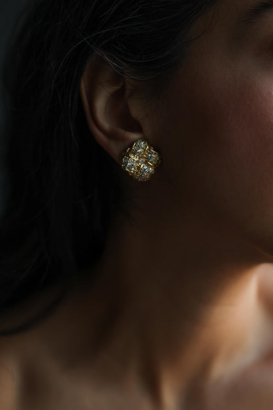 Rhinestone Clip-On Earrings