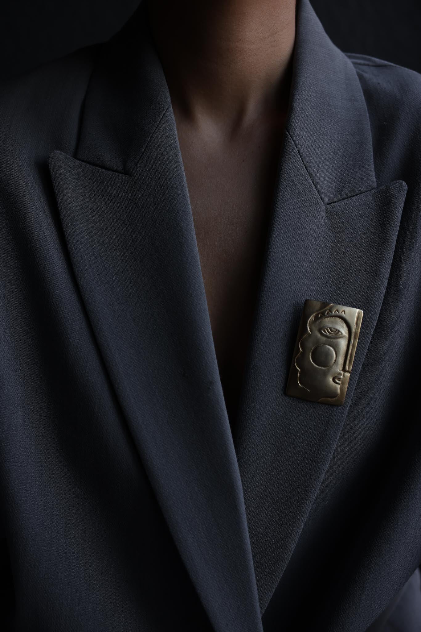 Modernist Gold-Tone Brooch