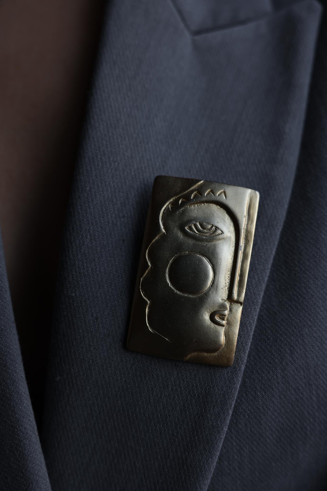 Modernist Gold-Tone Brooch