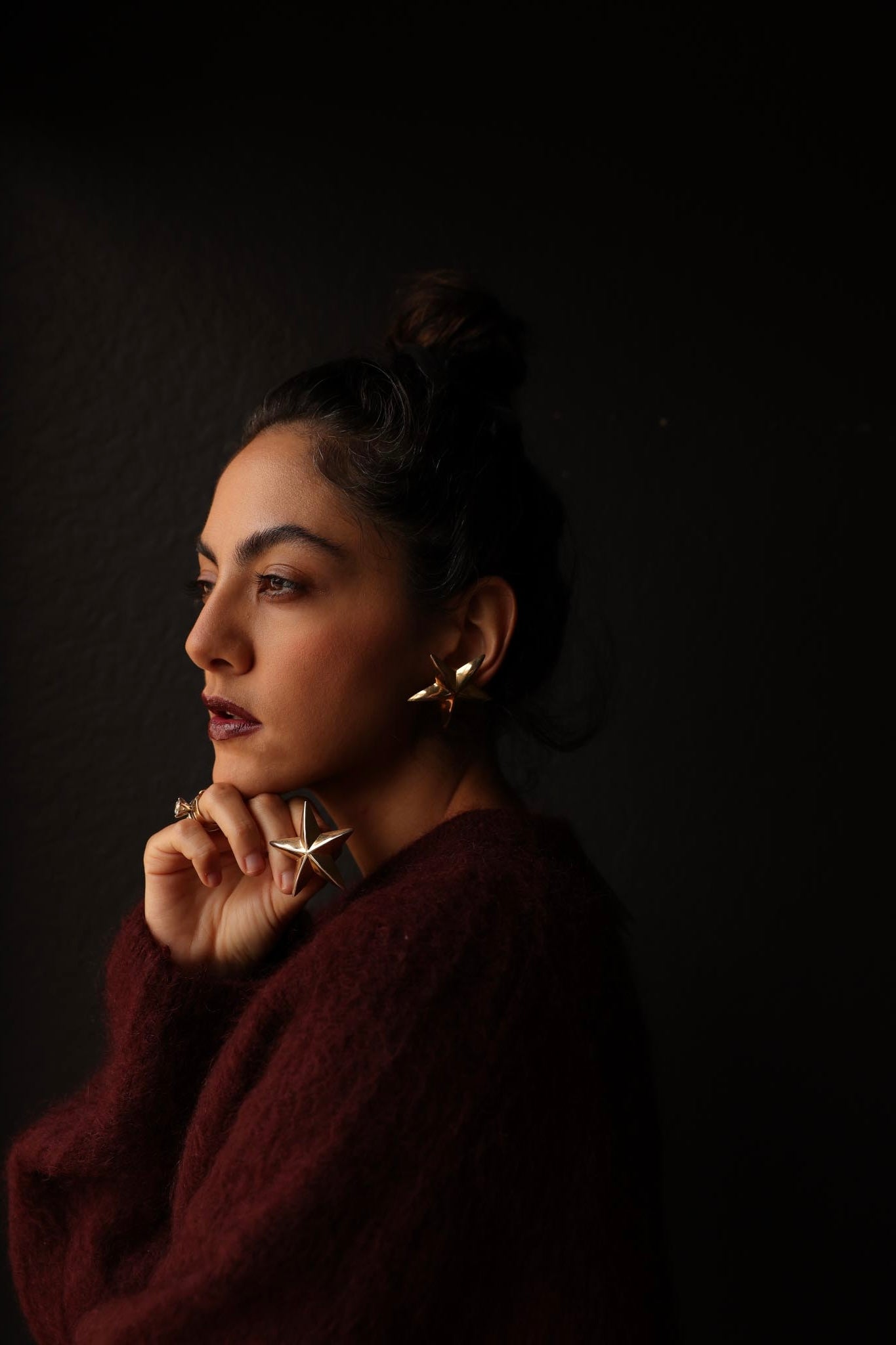 Golden Starburst Earrings|Vintage Baazaar 