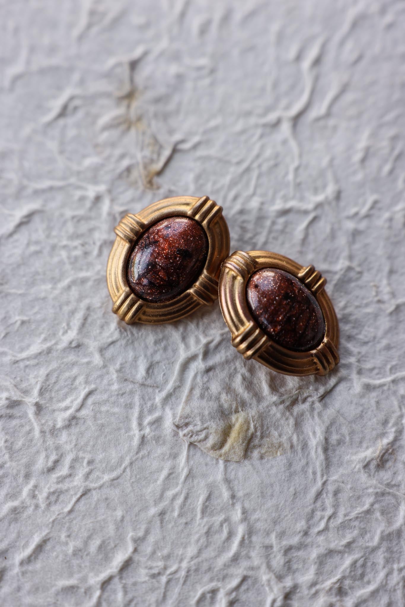 Golden Glow Earrings|Vintage Baazaar 