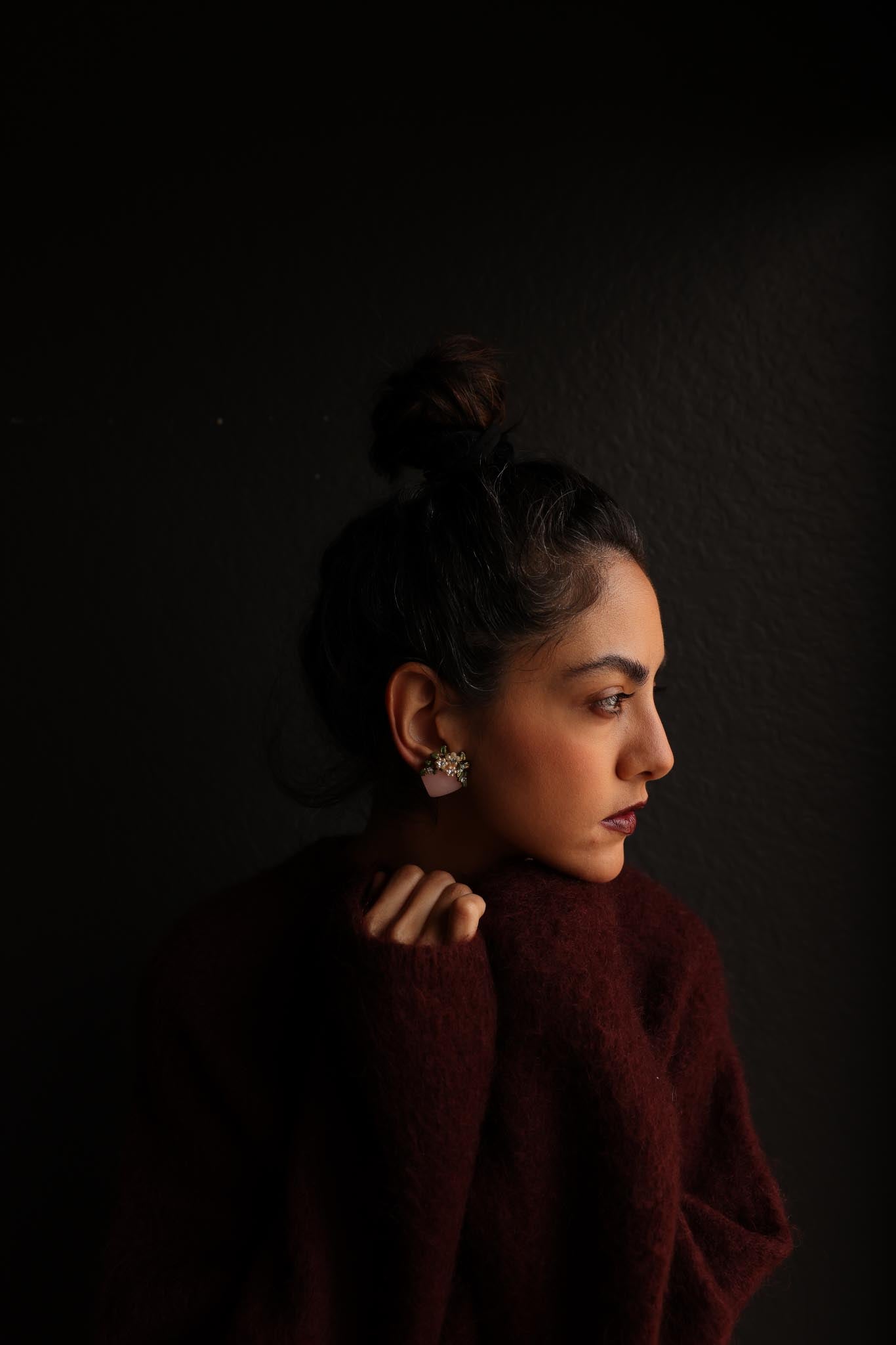 Blush Garden Bloom Earrings|Vintage Baazaar 