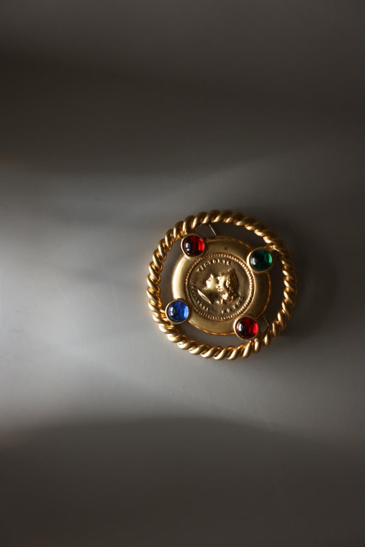 Queen Victoria Coin Medallion Brooch|Vintage Baazaar 