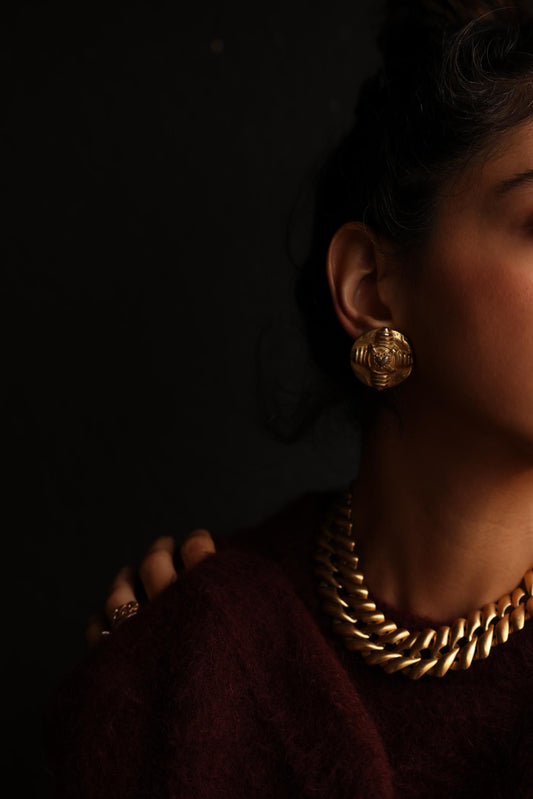 Regal Matte Gold Earrings