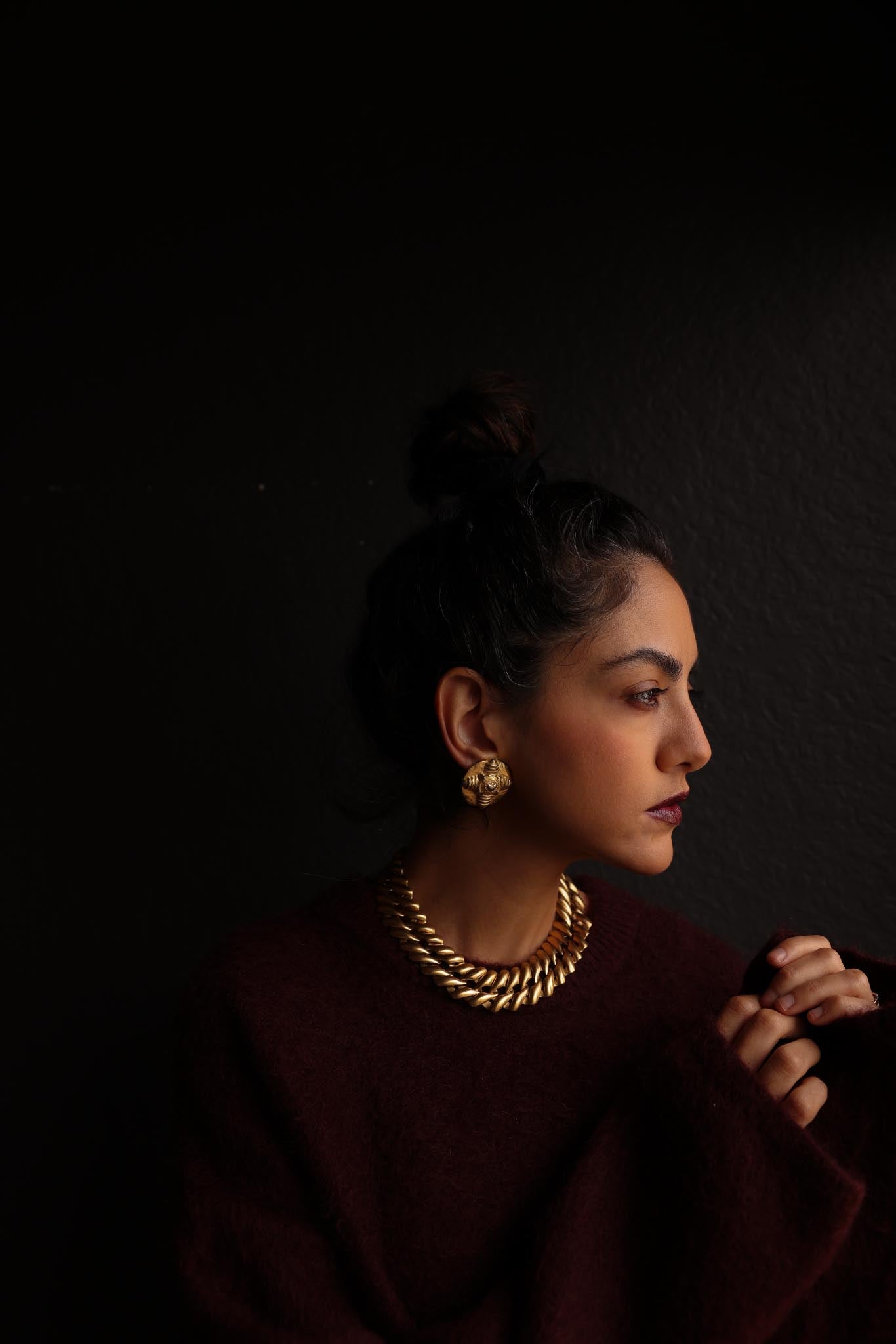 Regal Matte Gold Earrings