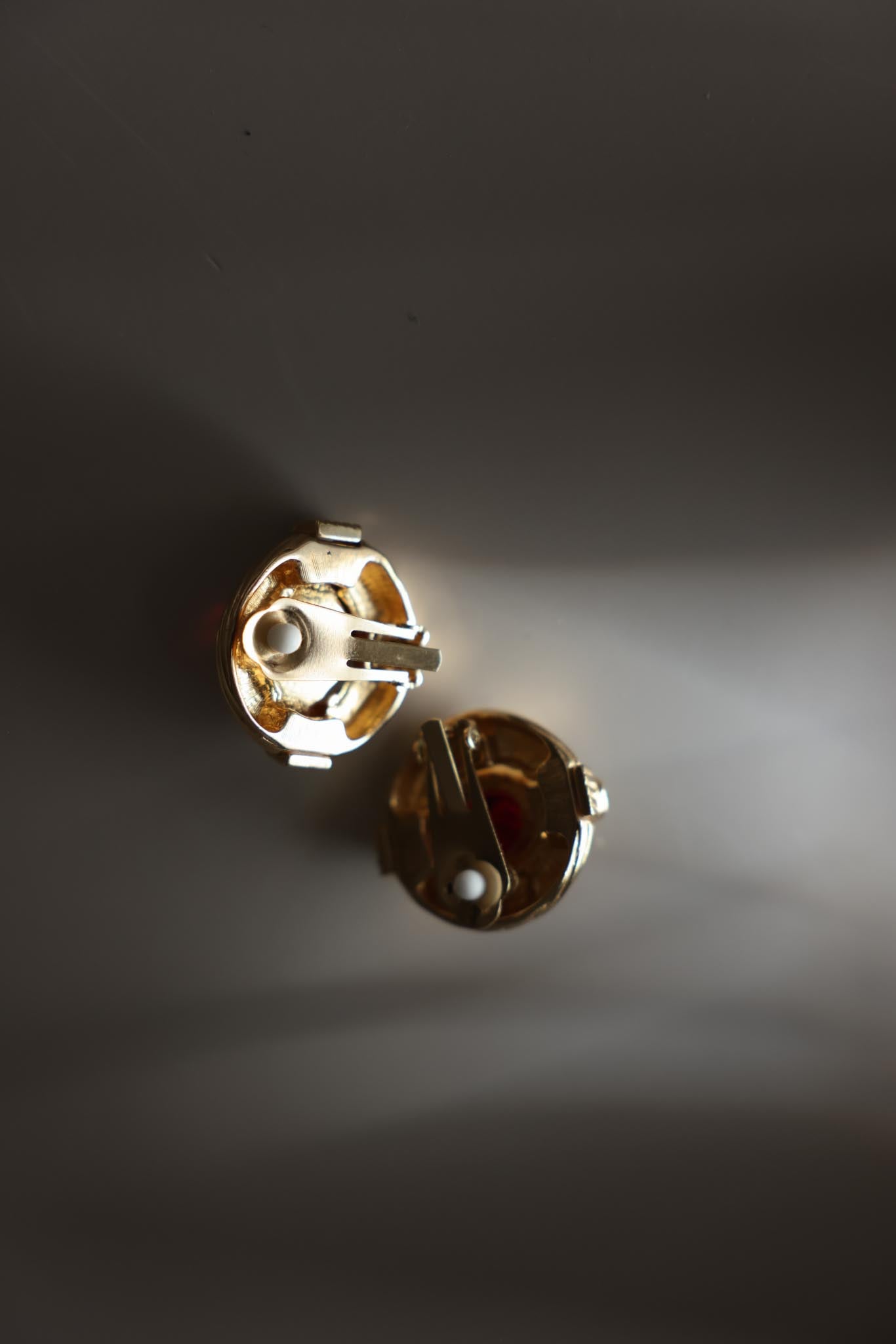 Gold Plated Multicolor Glass Clip-On Earrings