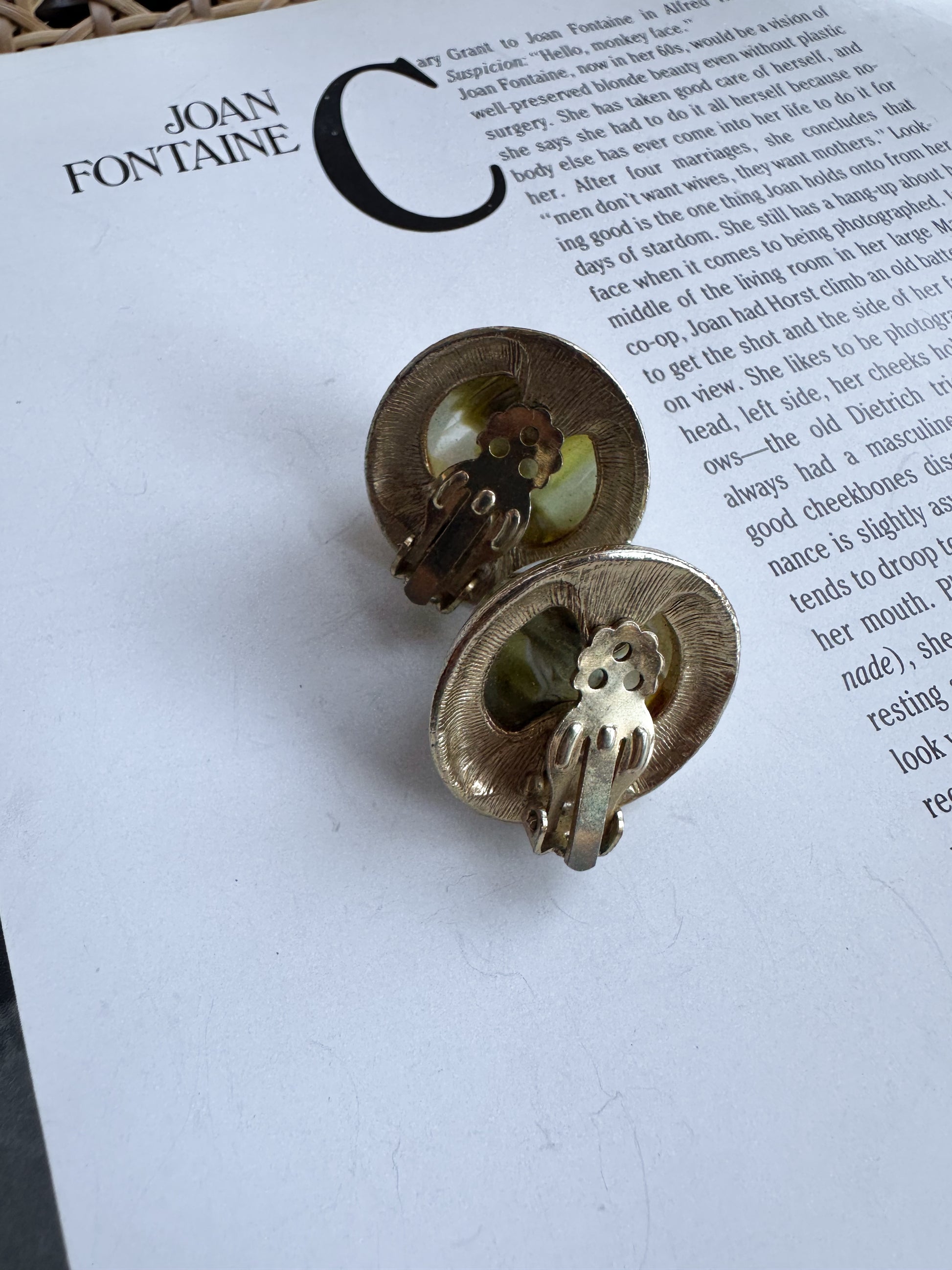 Marble Glass Earrings|Vintage Baazaar 
