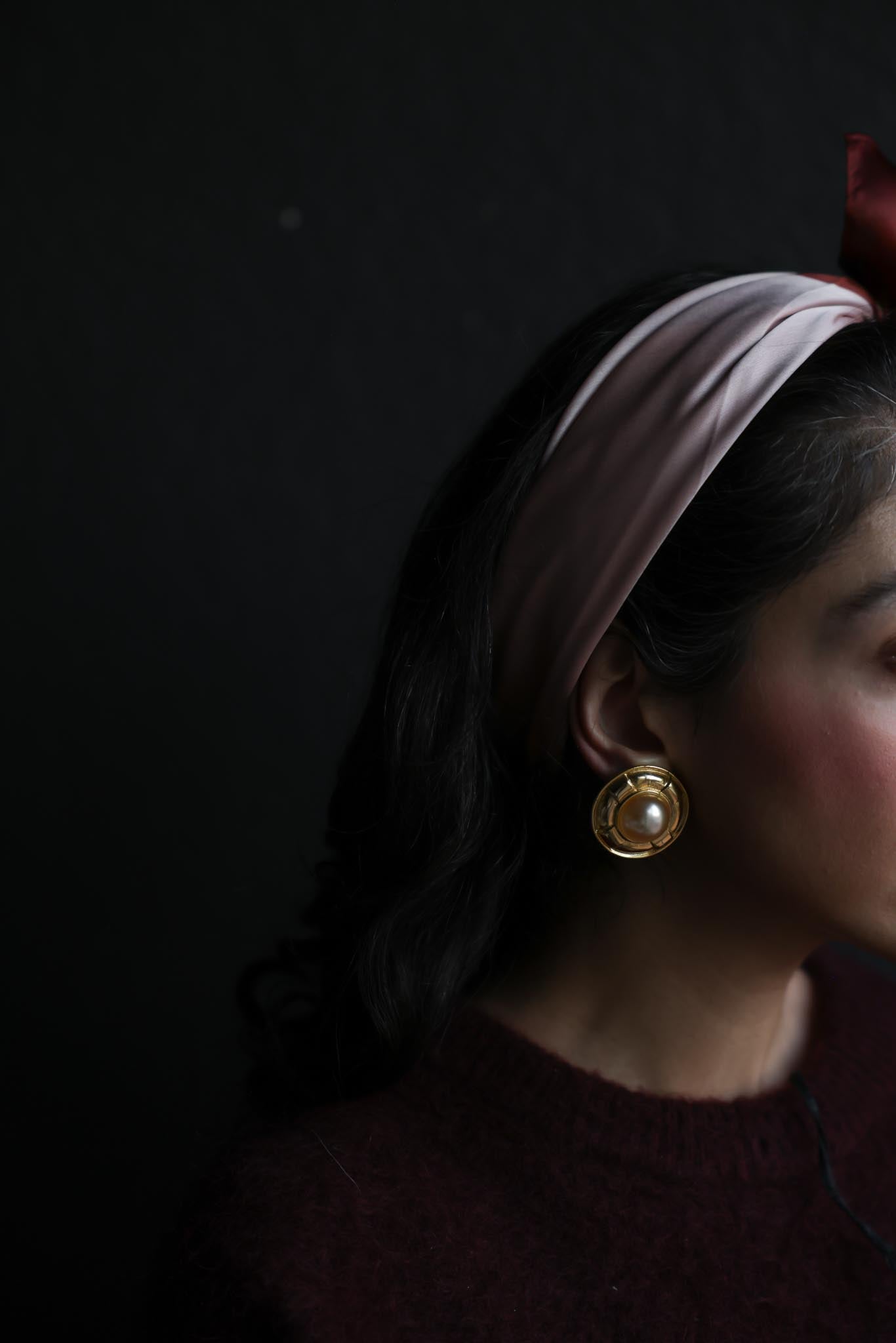 Gold-Tone Faux Pearl Clip-On Earrings