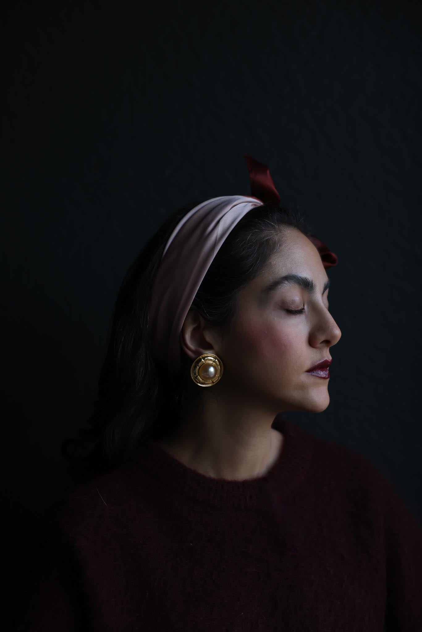 Gold-Tone Faux Pearl Clip-On Earrings