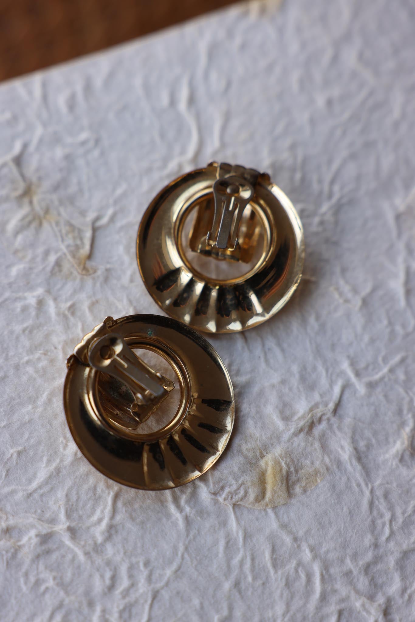 Golden Loop Clip-On Earrings|Vintage Baazaar 