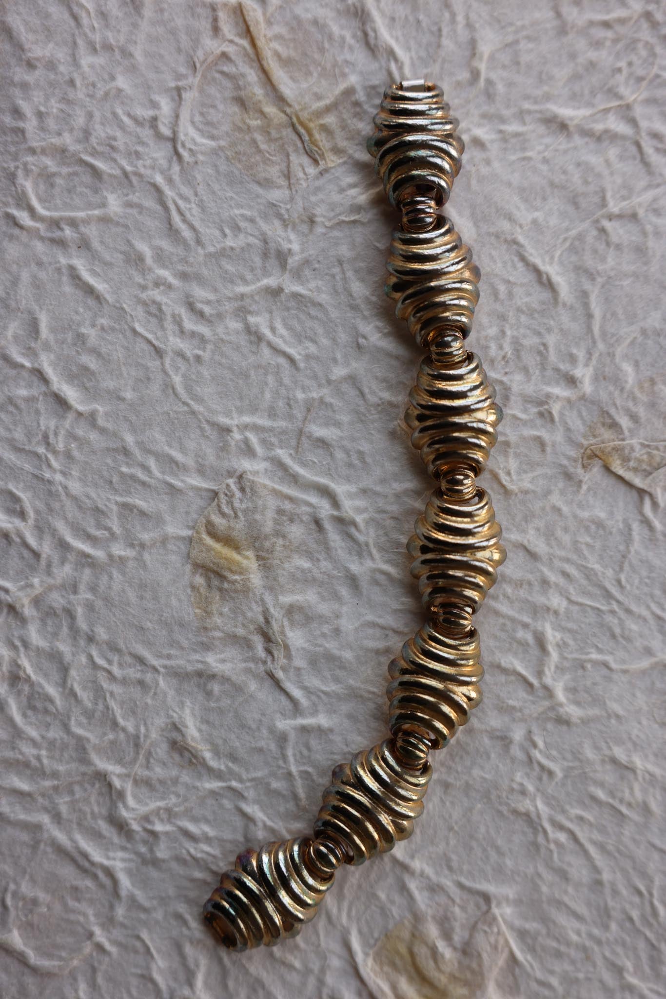 Golden Ripple Bracelet|Vintage Baazaar 