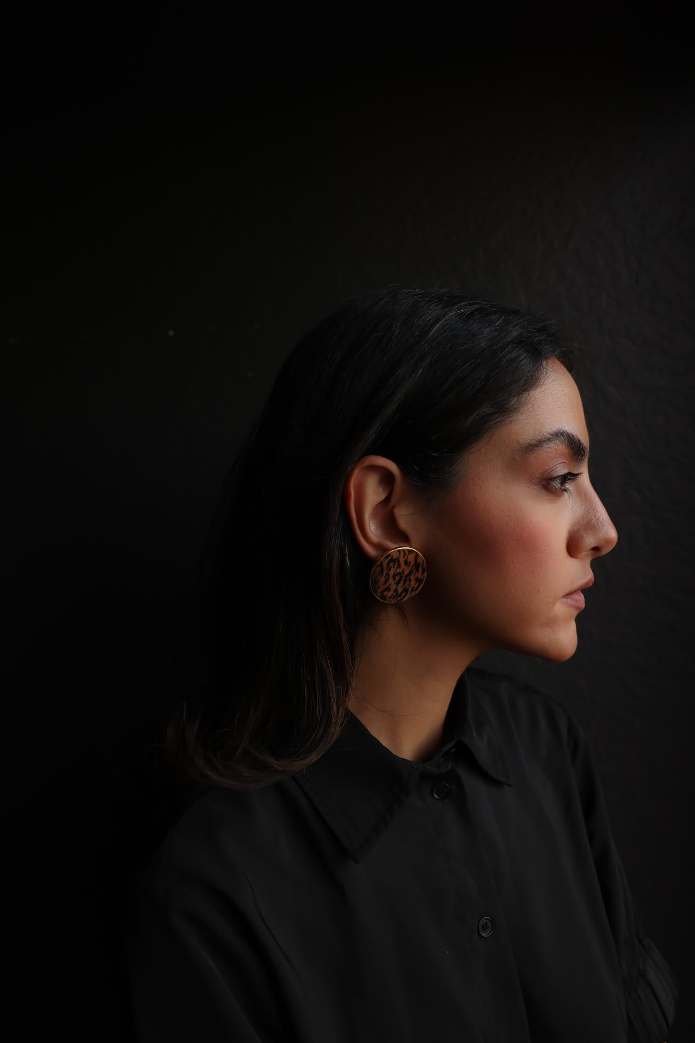 Suede Leopard Earrings|Vintage Baazaar 