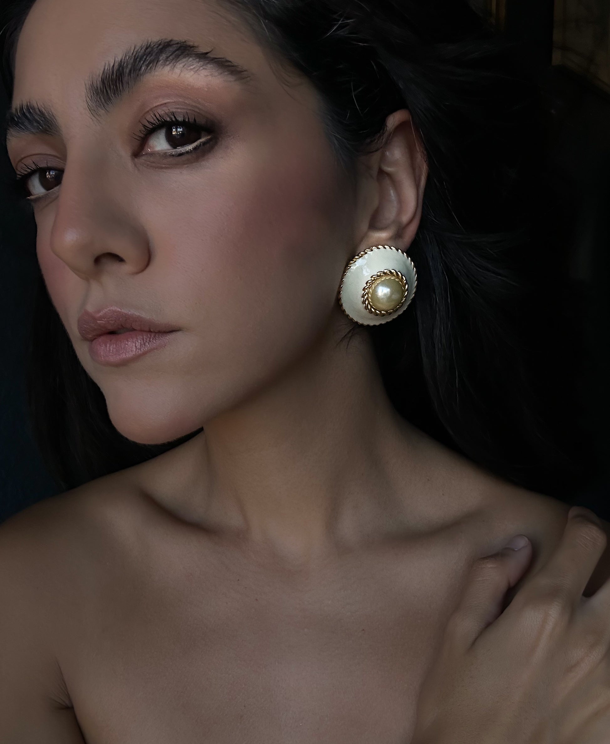 Yosca Pearl Rope Earrings|Vintage Baazaar 