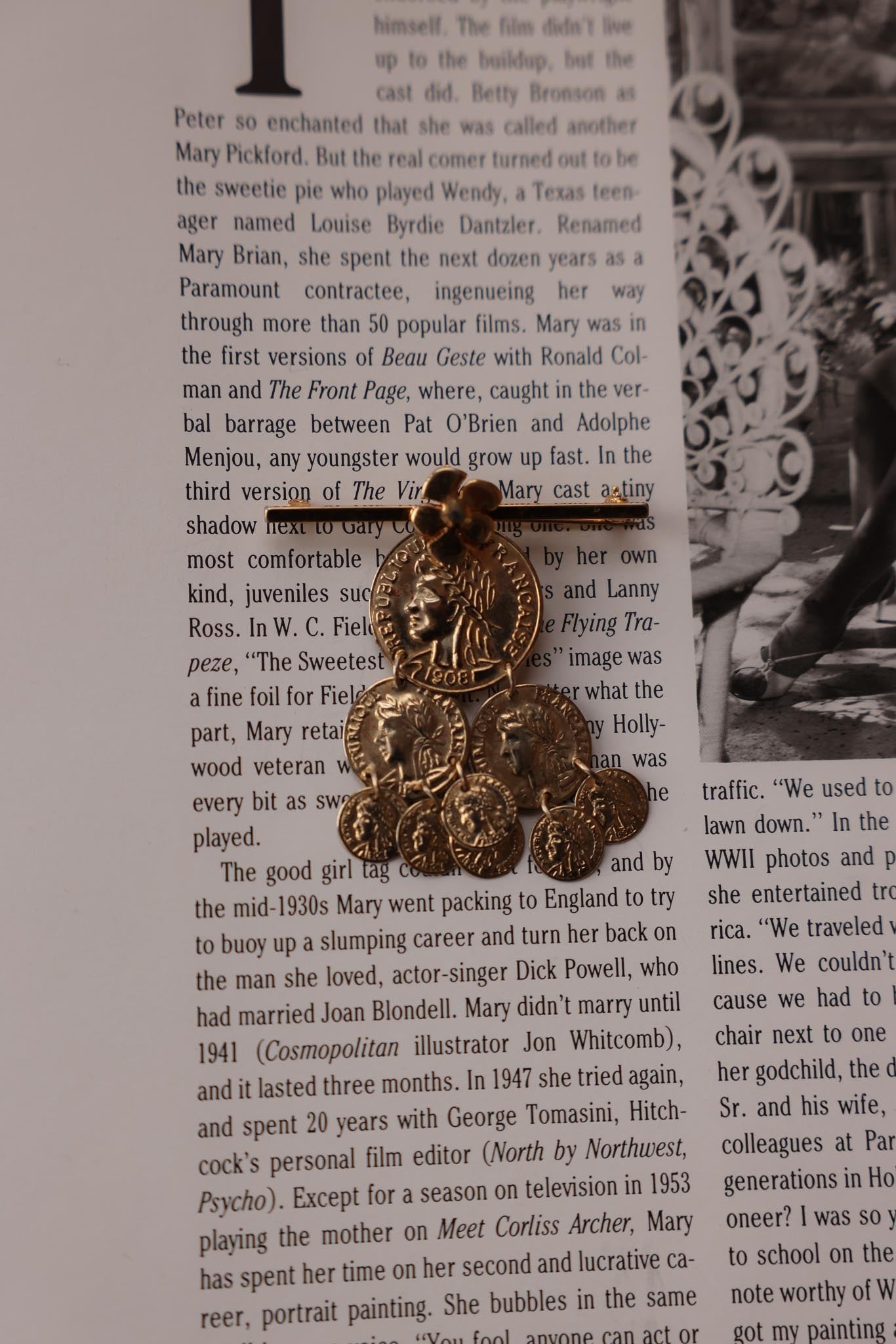 Vintage Coin Charm Brooch|Vintage Baazaar 
