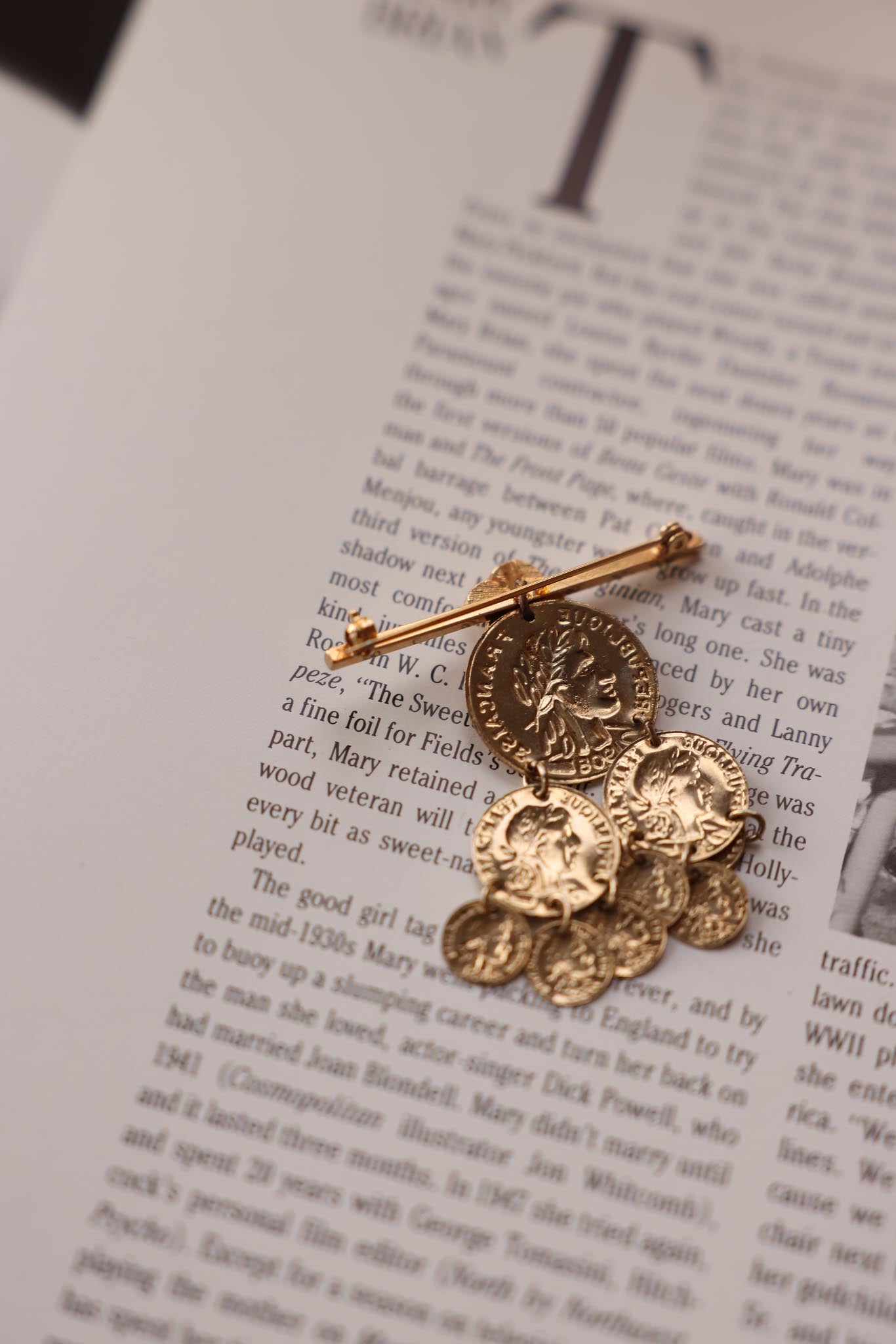 Vintage Coin Charm Brooch|Vintage Baazaar 