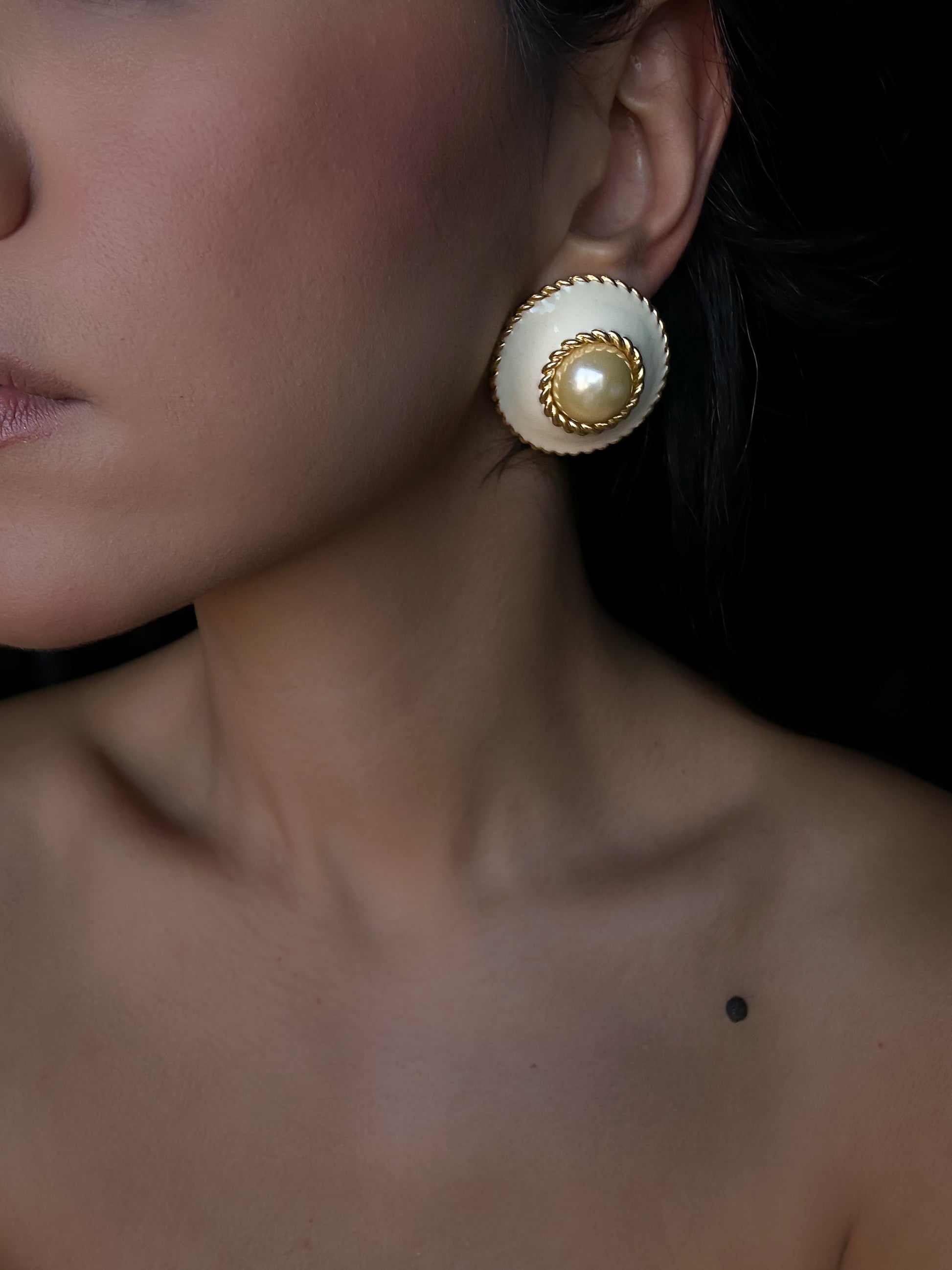 Yosca Pearl Rope Earrings|Vintage Baazaar 