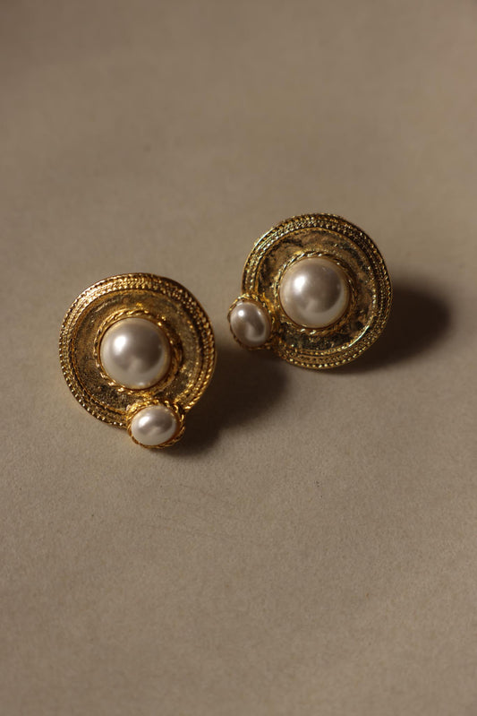 Dual Pearl Orbit Earrings