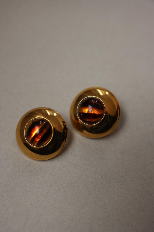 Amber Horizon Clip-On Earrings