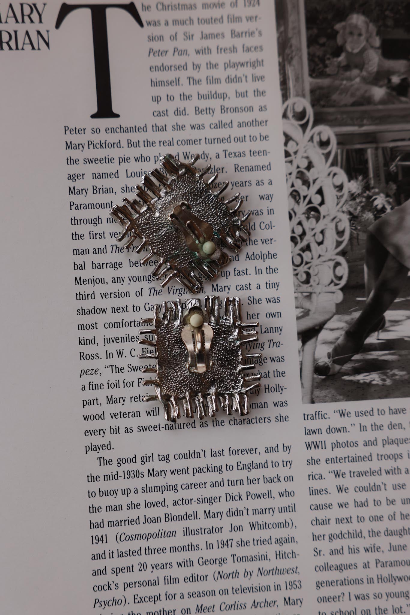 Silver Tone Woven Earrings|Vintage Baazaar 
