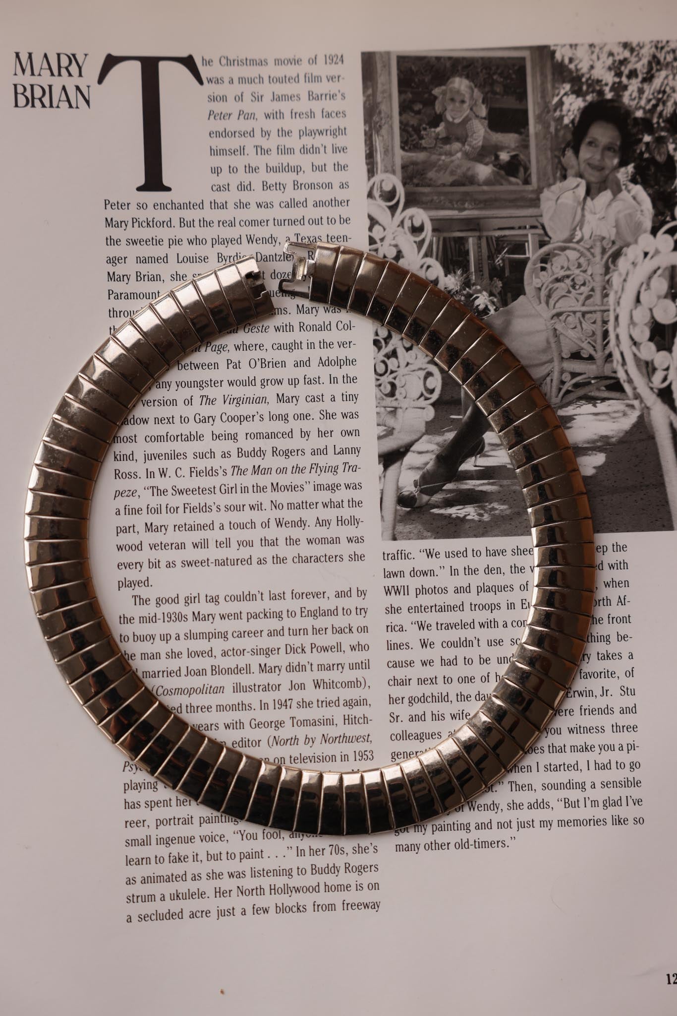 Modernist Silver-Tone Collar Necklace|Vintage Baazaar 